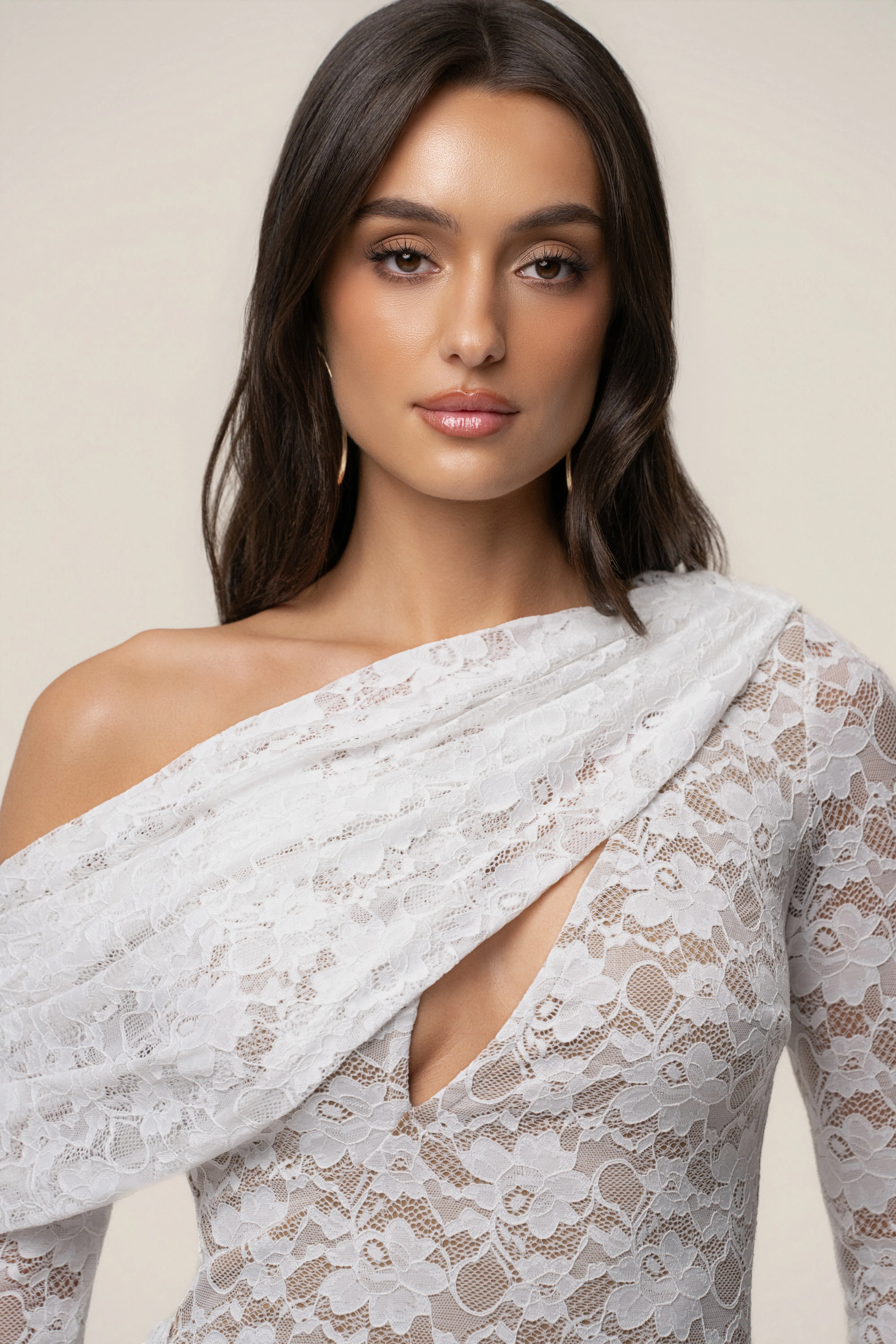 White Midnight Romance Lace Dress sold by JLUXLABEL product image thumbnail 5