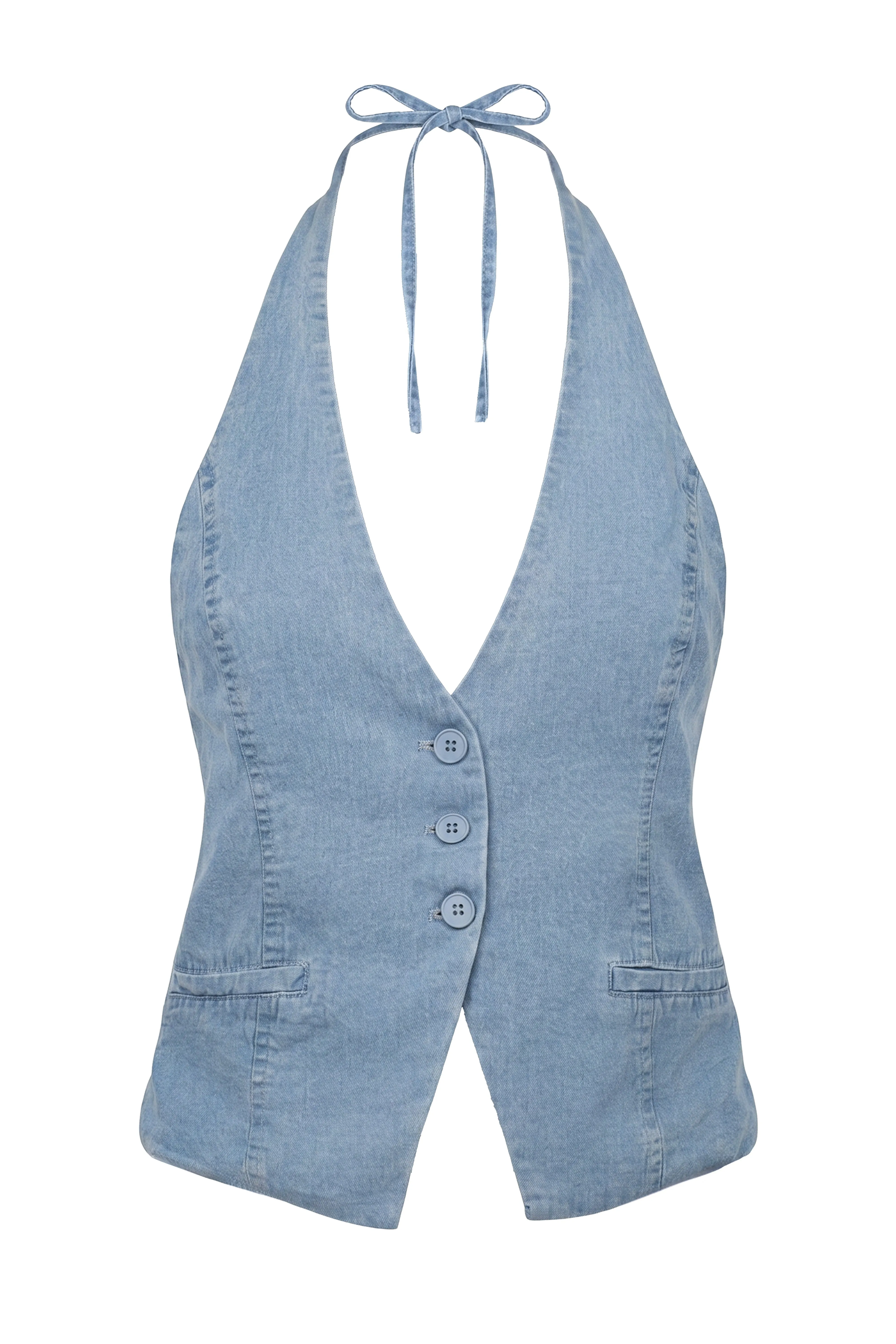 Chambray Downtown Vest Top sold by JLUXLABEL product image thumbnail 3