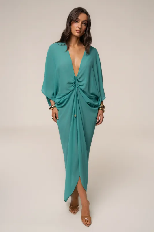 Teal Longer Days Cover Up Dress made by JLUXLABEL