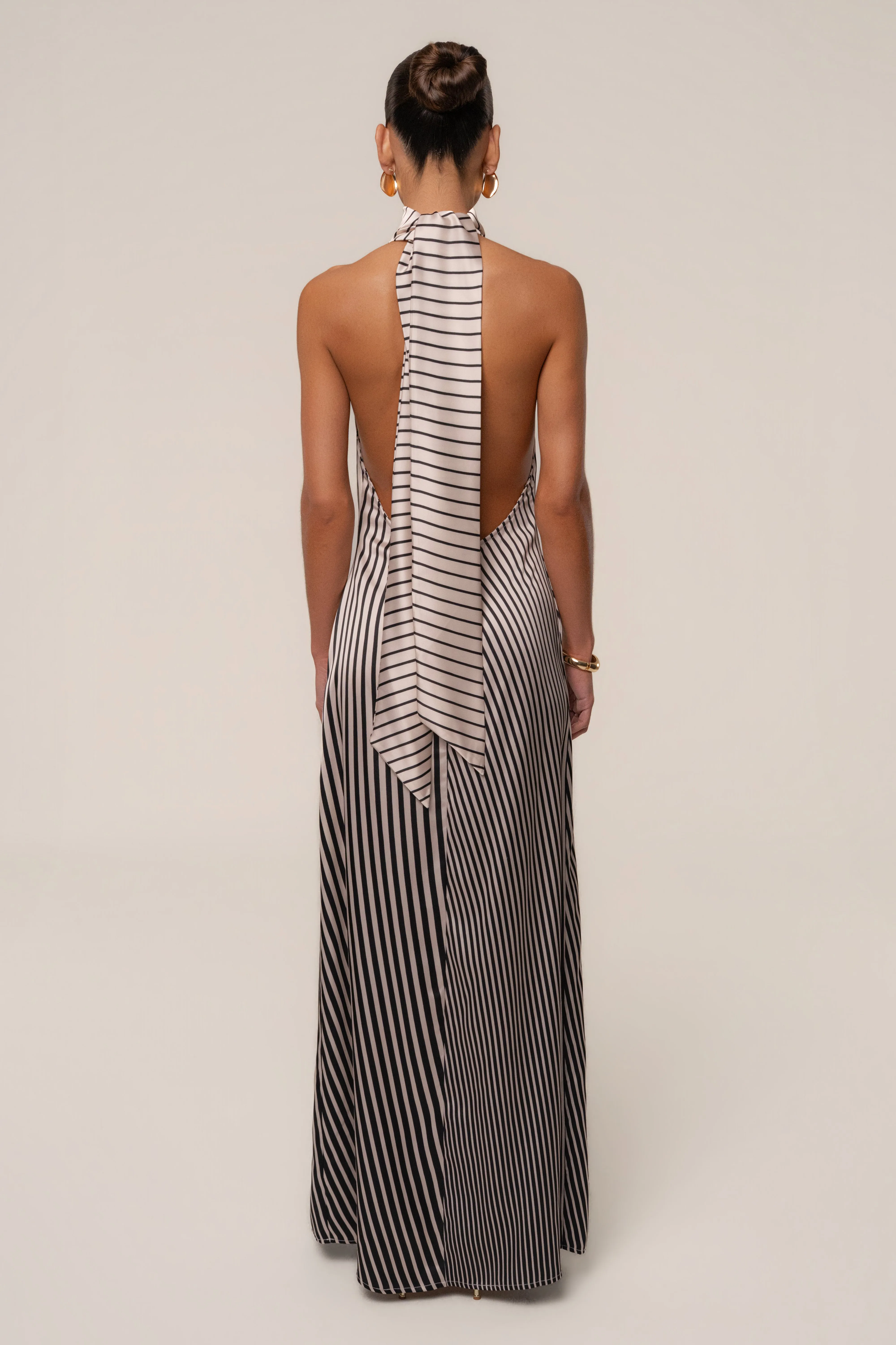 Ivory Gleam Striped Maxi Dress sold by JLUXLABEL product image thumbnail 2