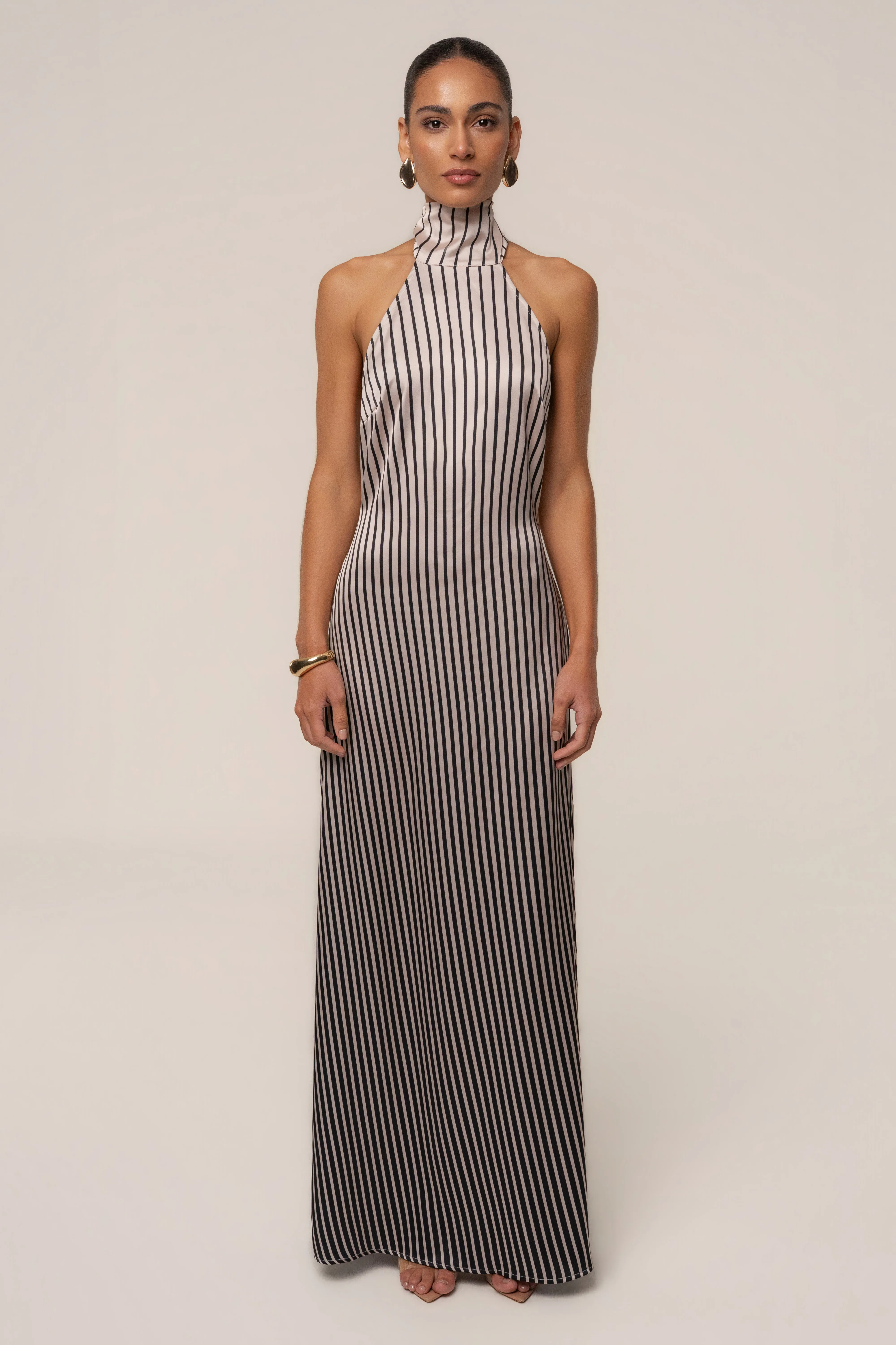 Ivory Gleam Striped Maxi Dress sold by JLUXLABEL product image thumbnail 5