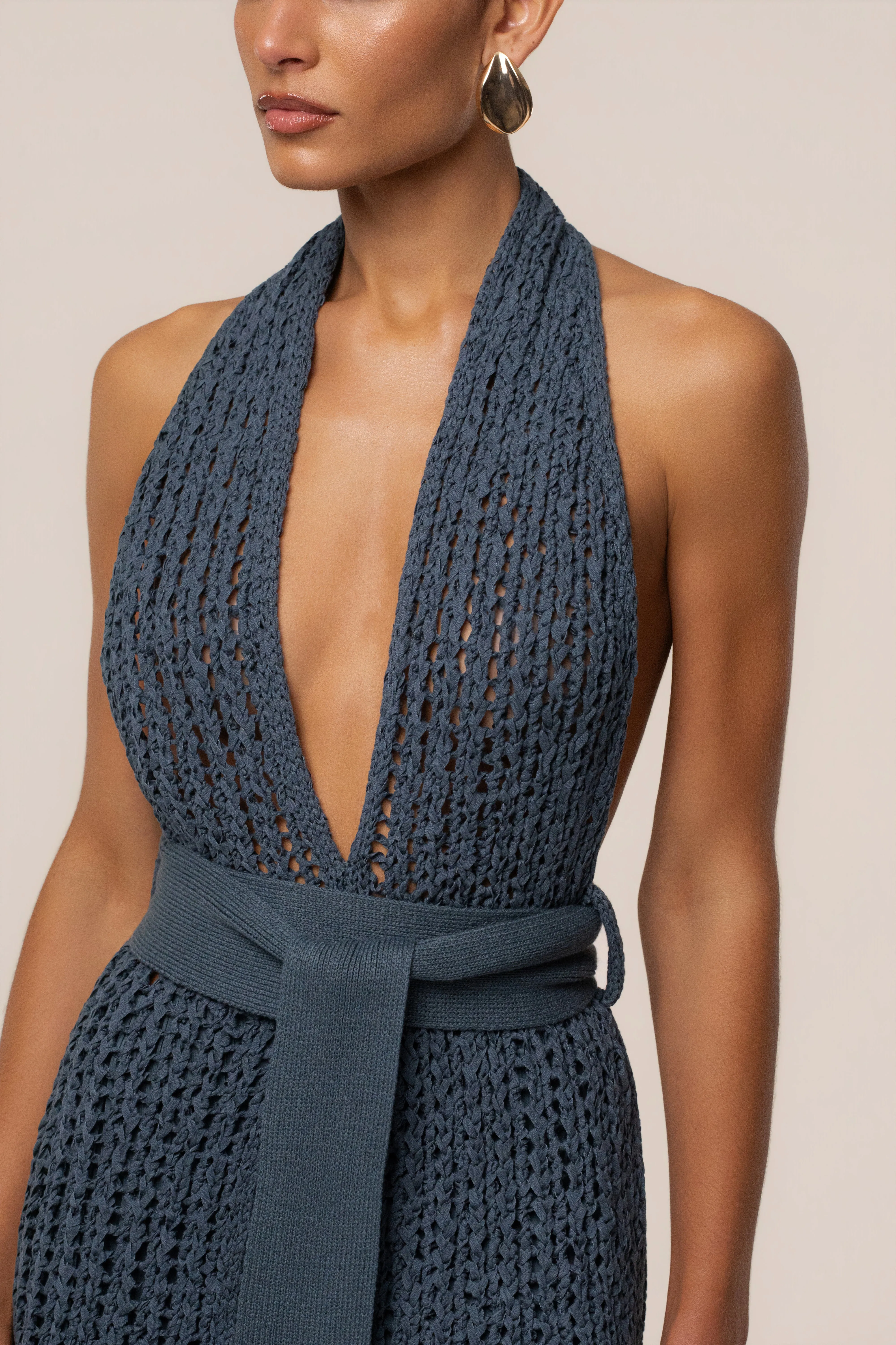 Teal Low Tide Crochet Top sold by JLUXLABEL product image thumbnail 3