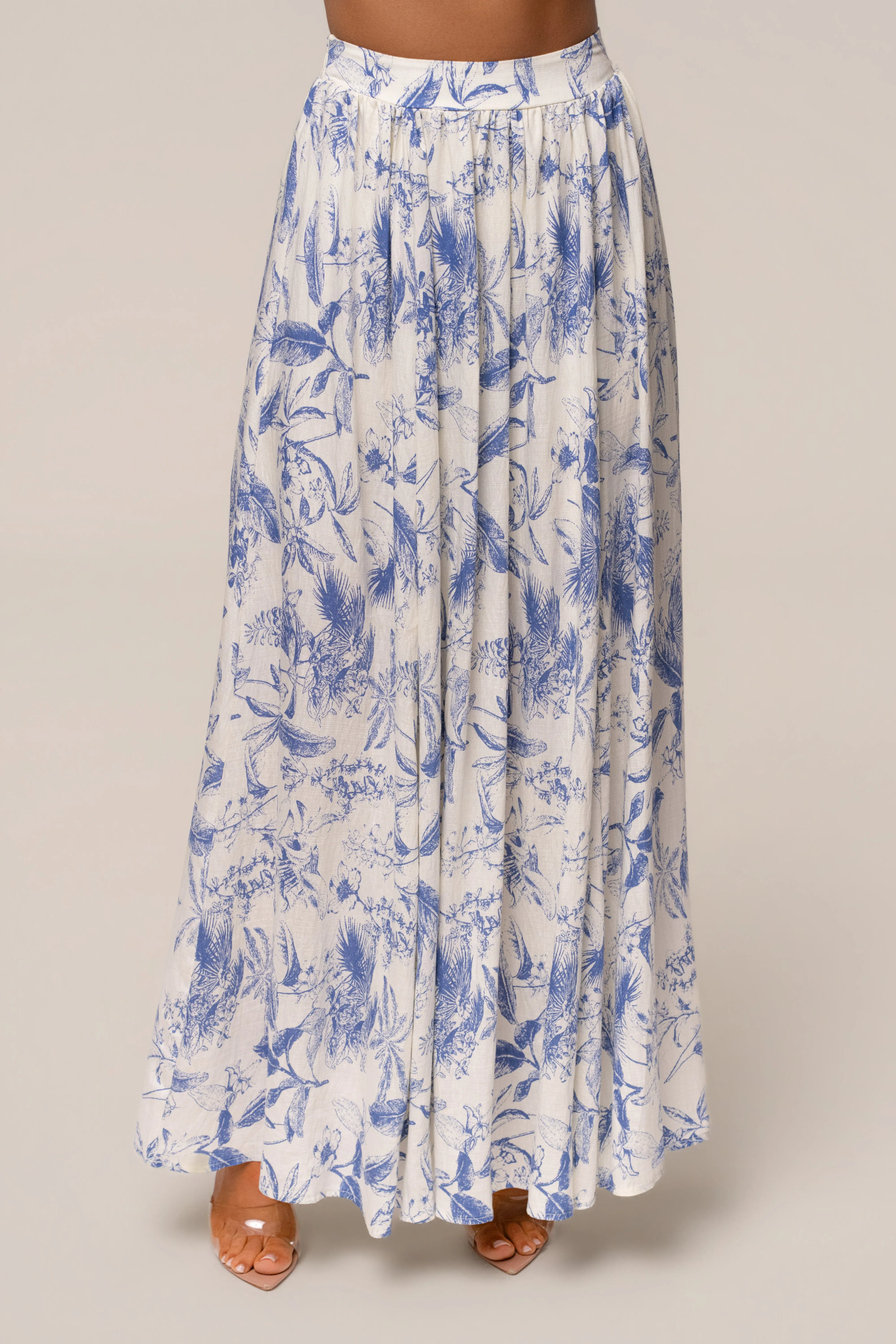 Blue Abstract Blooming Garden Skirt Set sold by JLUXLABEL product image thumbnail 5