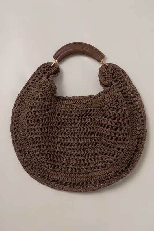 Chocolate Seaside Woven Bag made by JLUXLABEL