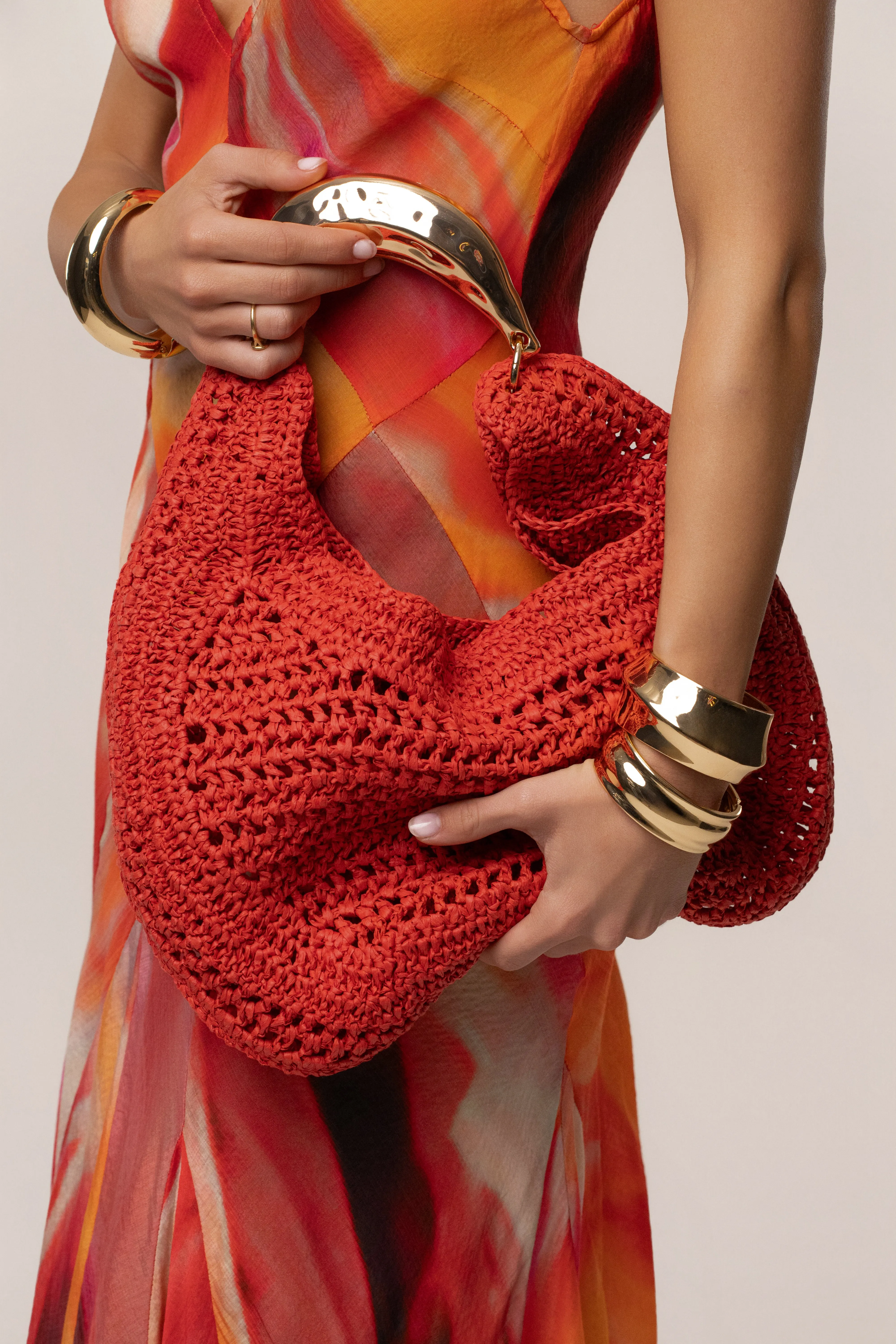 Red Seaside Woven Bag sold by JLUXLABEL