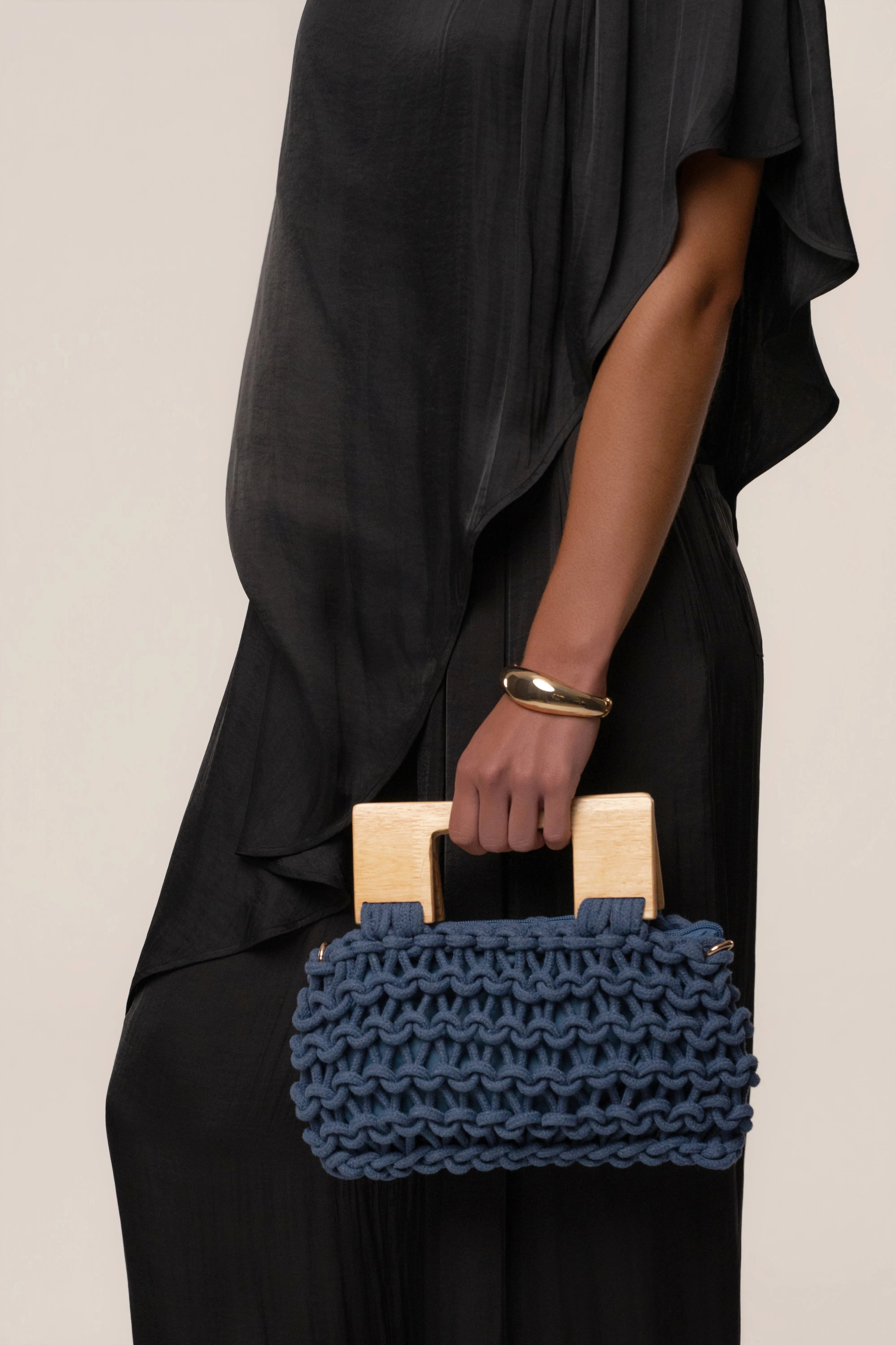 Blue Coastal Weave Shoulder Bag sold by JLUXLABEL product image thumbnail 4