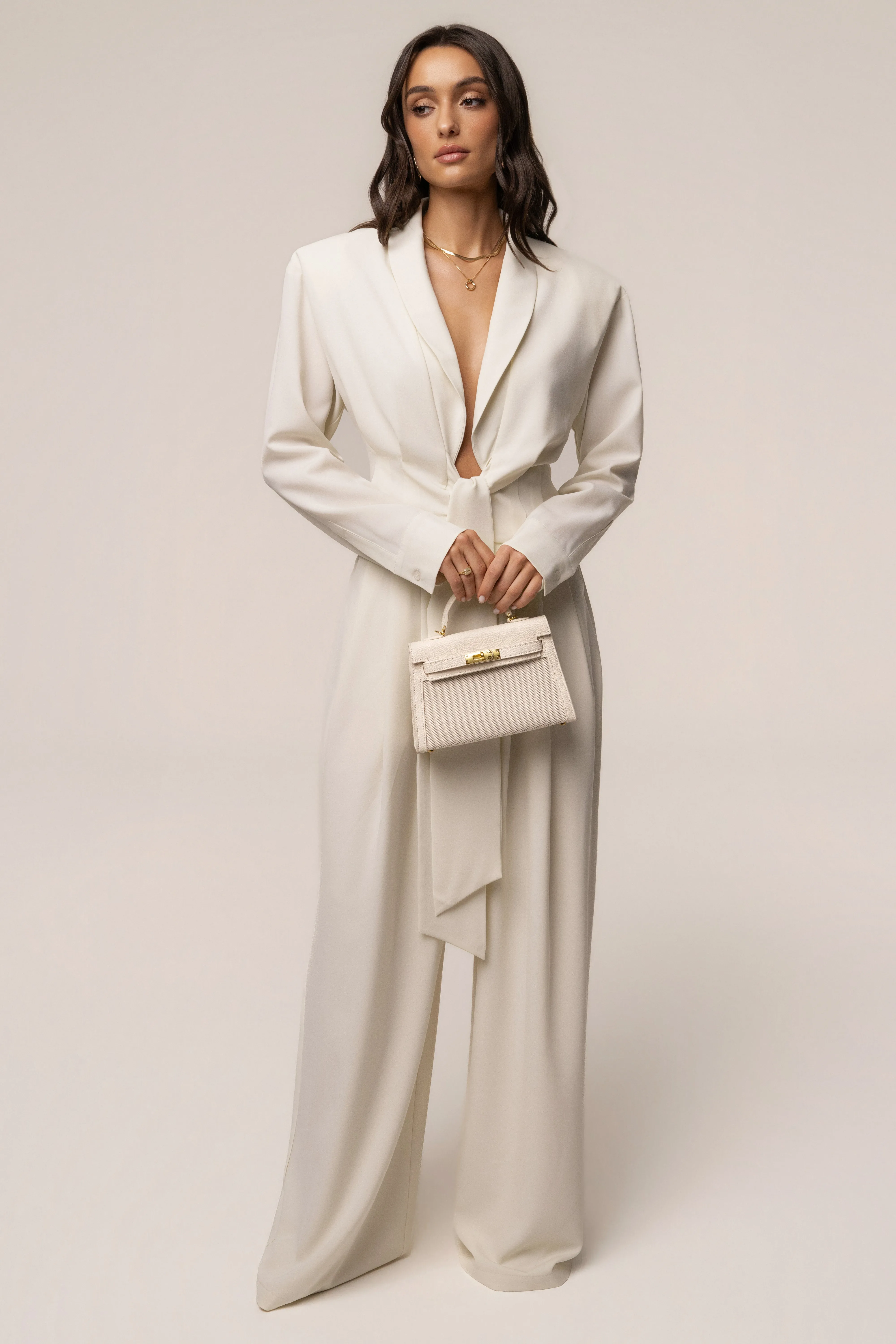 White Defined Canvas Mini Bag sold by JLUXLABEL product image thumbnail 4