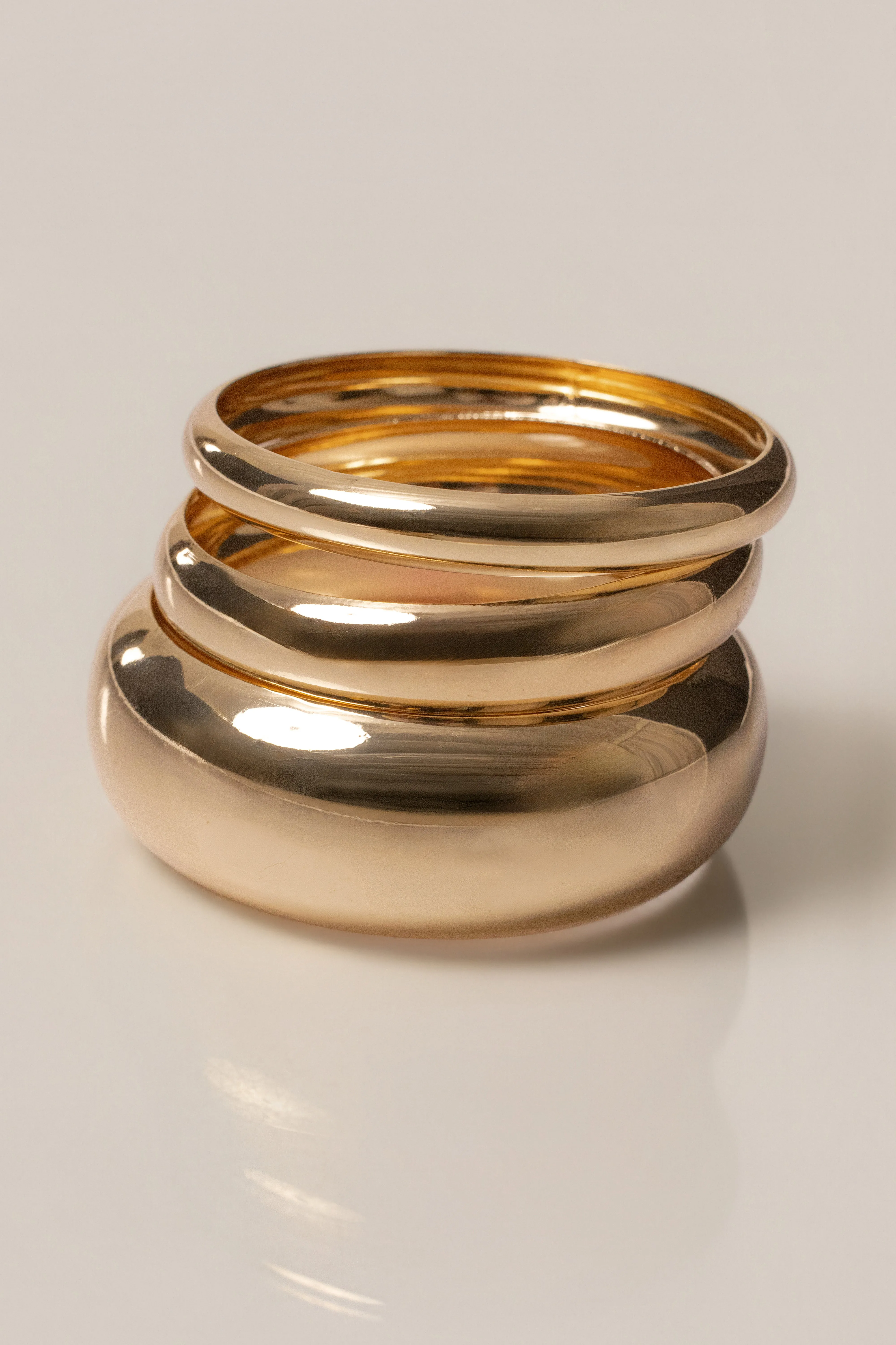 Gold Everyday Stack Bangle Set sold by JLUXLABEL