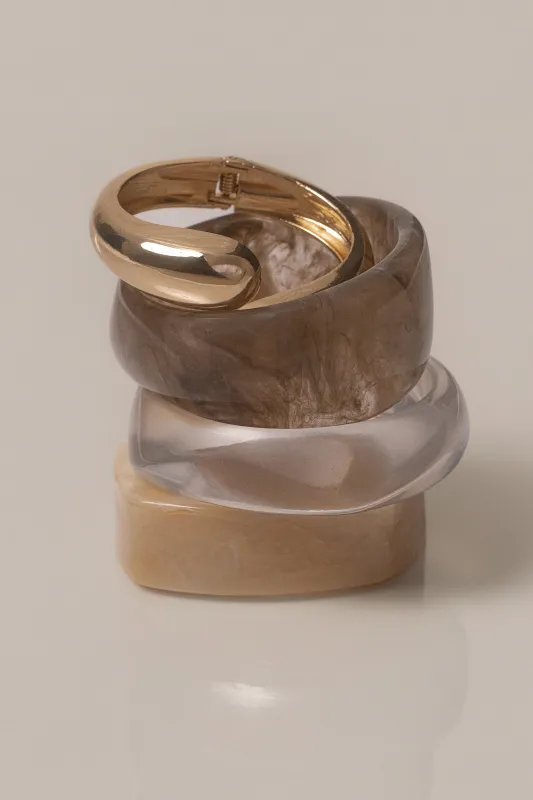 Multi Desert Glow Bangle Set made by JLUXLABEL