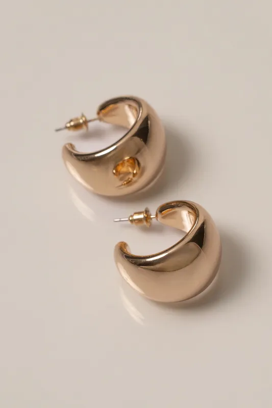 Gold Juliette Hoop Earrings made by JLUXLABEL