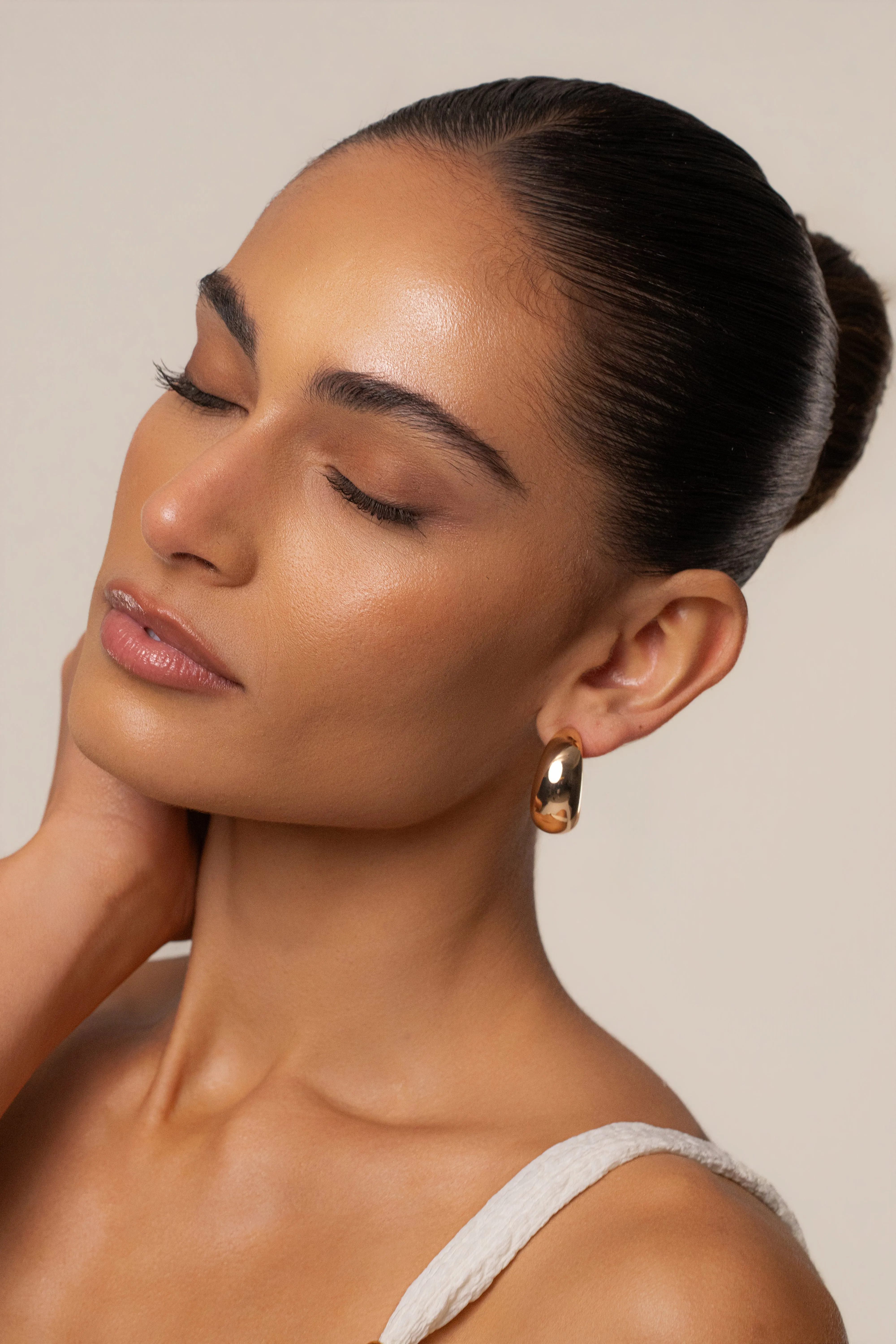 Gold Elise Mini Hoop Earrings sold by JLUXLABEL product image thumbnail 2