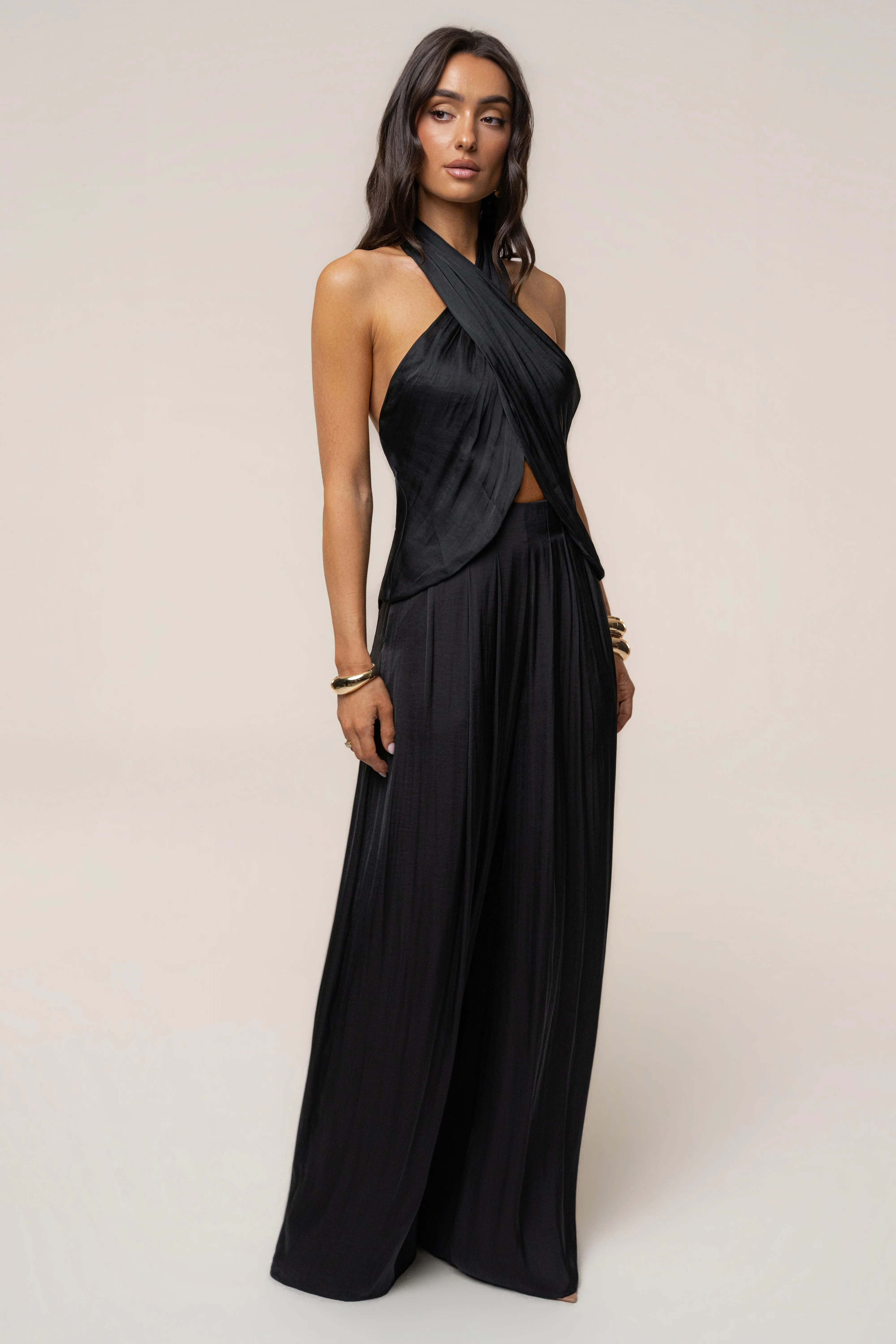 Black Core Form Halter Top sold by JLUXLABEL product image thumbnail 3