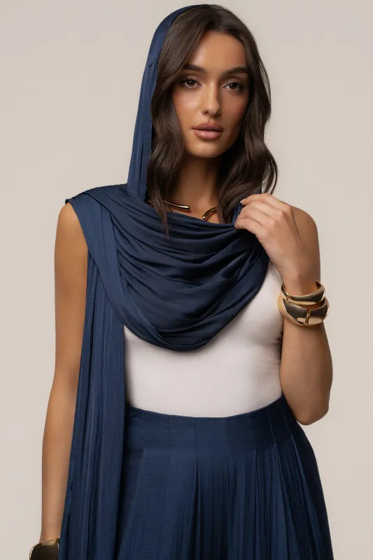 Blue Marina Multi-Wrap Scarf made by JLUXLABEL