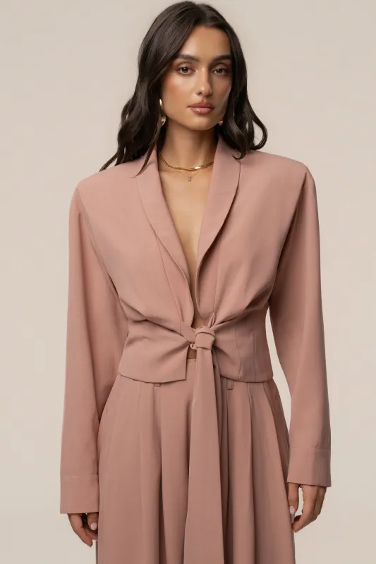 Mauve Estate Wrap Top made by JLUXLABEL