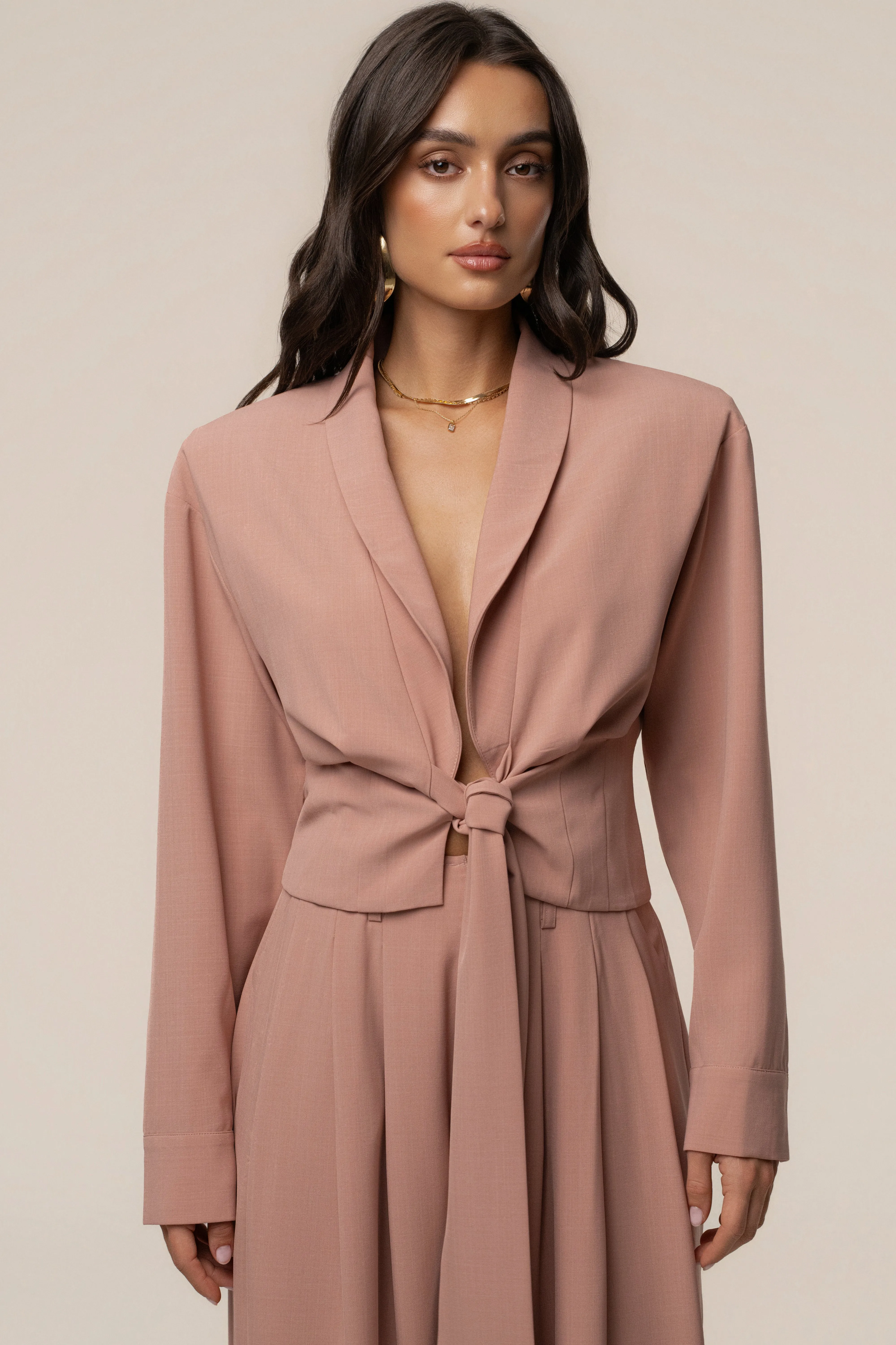 Mauve Estate Wrap Top sold by JLUXLABEL