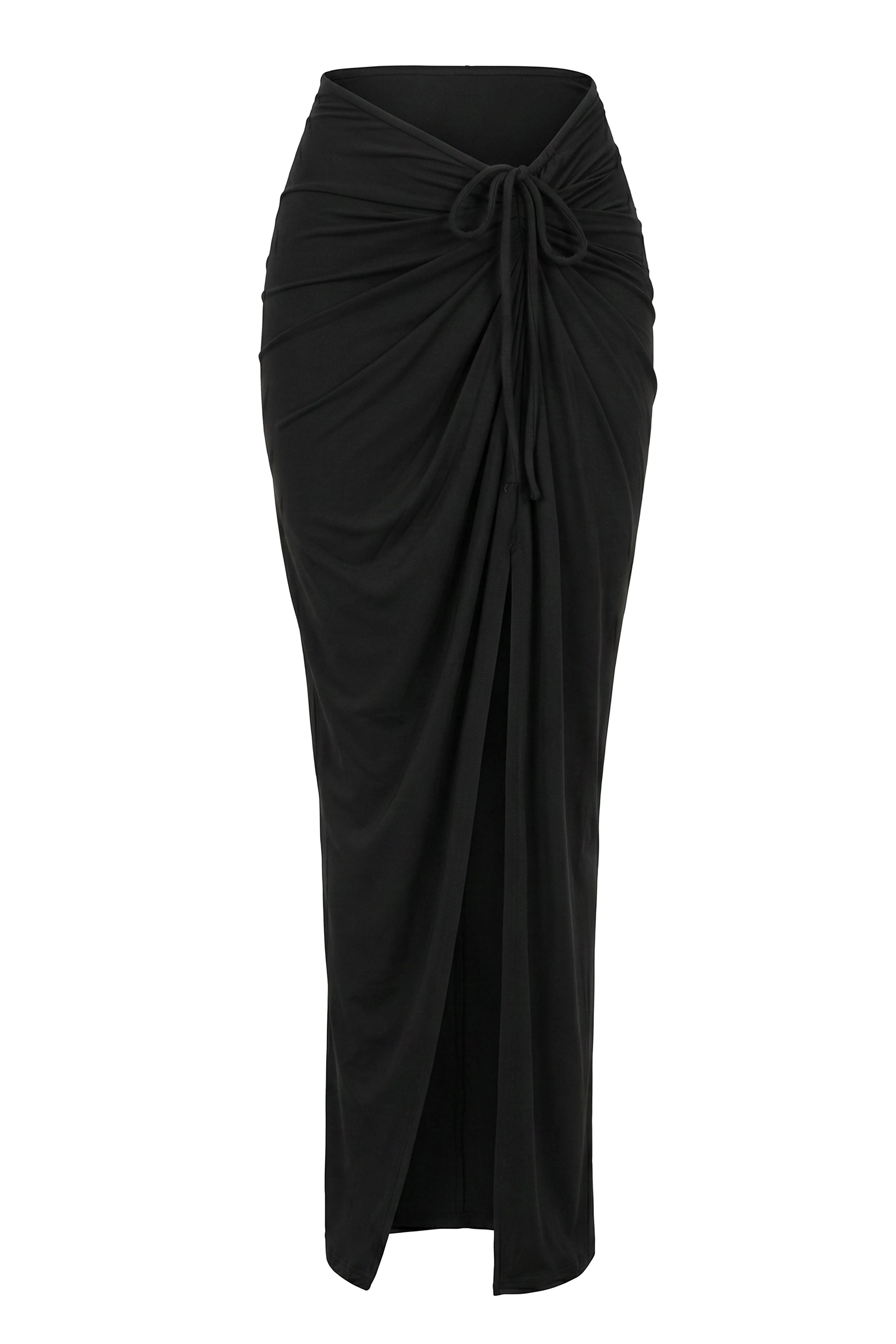Black Island Drape Maxi Skirt sold by JLUXLABEL product image thumbnail 4