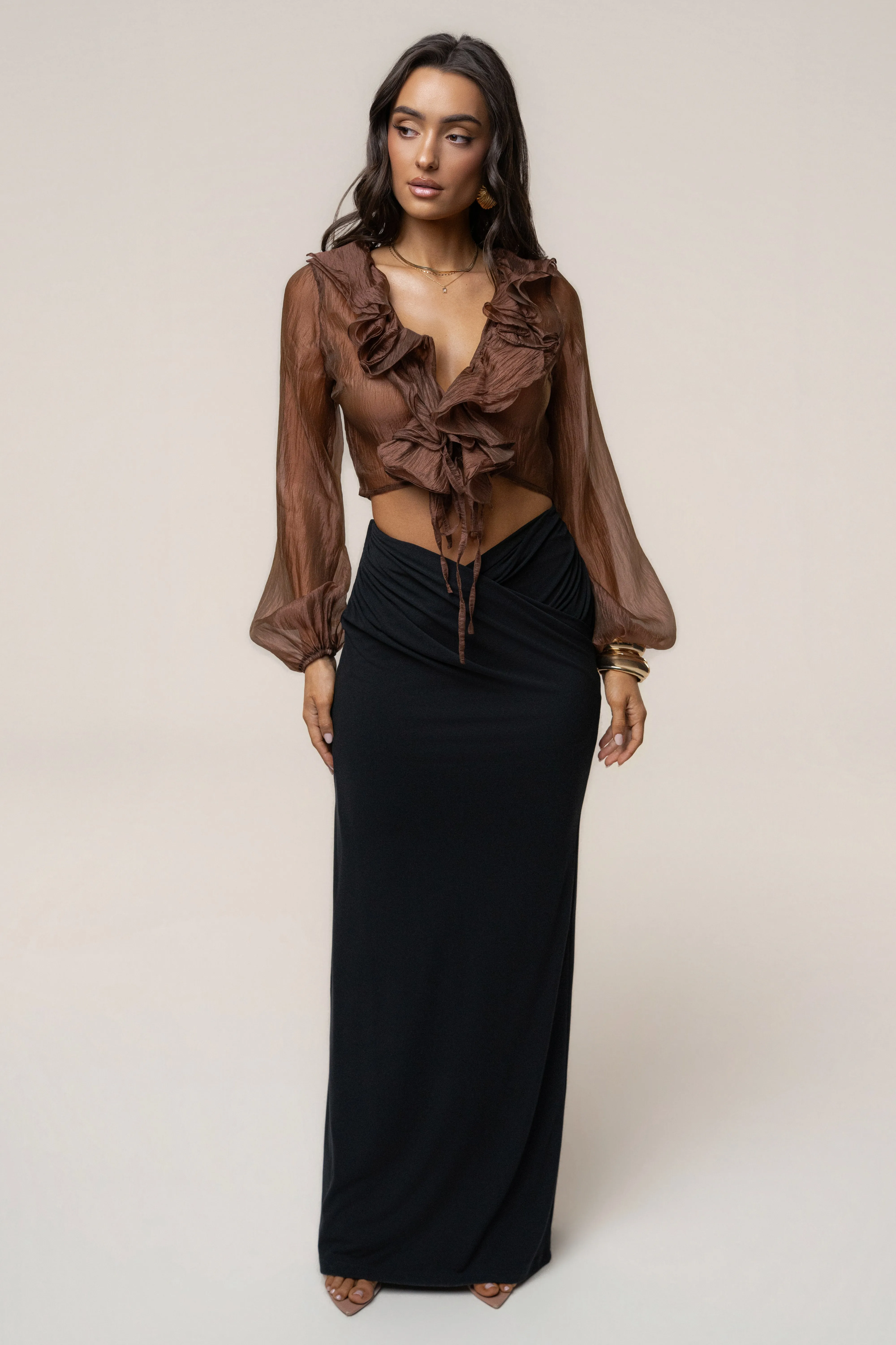 Black Passion Maxi Skirt sold by JLUXLABEL product image thumbnail 5