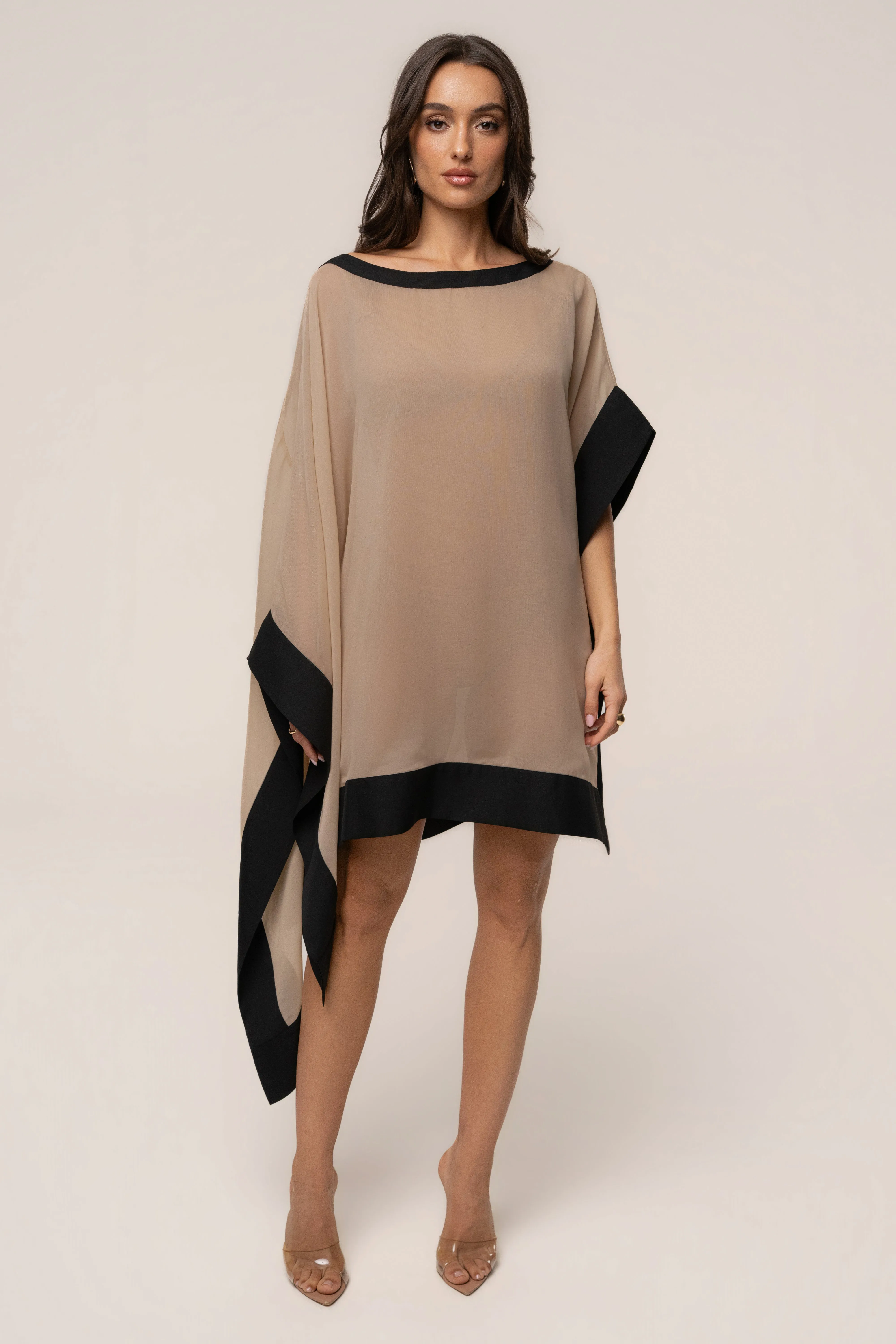 Beige Lysette Contrast Top sold by JLUXLABEL product image thumbnail 3