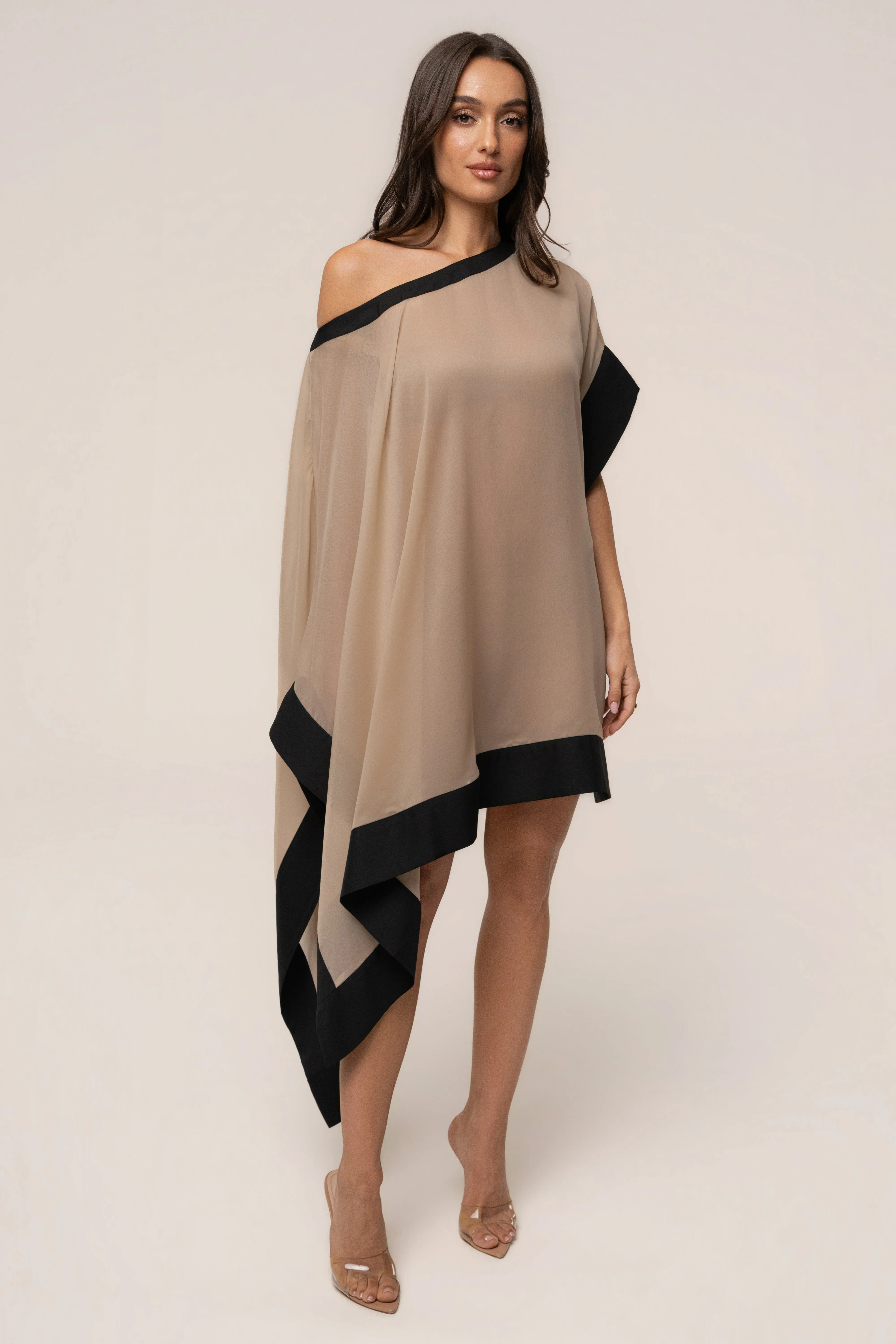 Beige Lysette Contrast Top sold by JLUXLABEL product image thumbnail 2