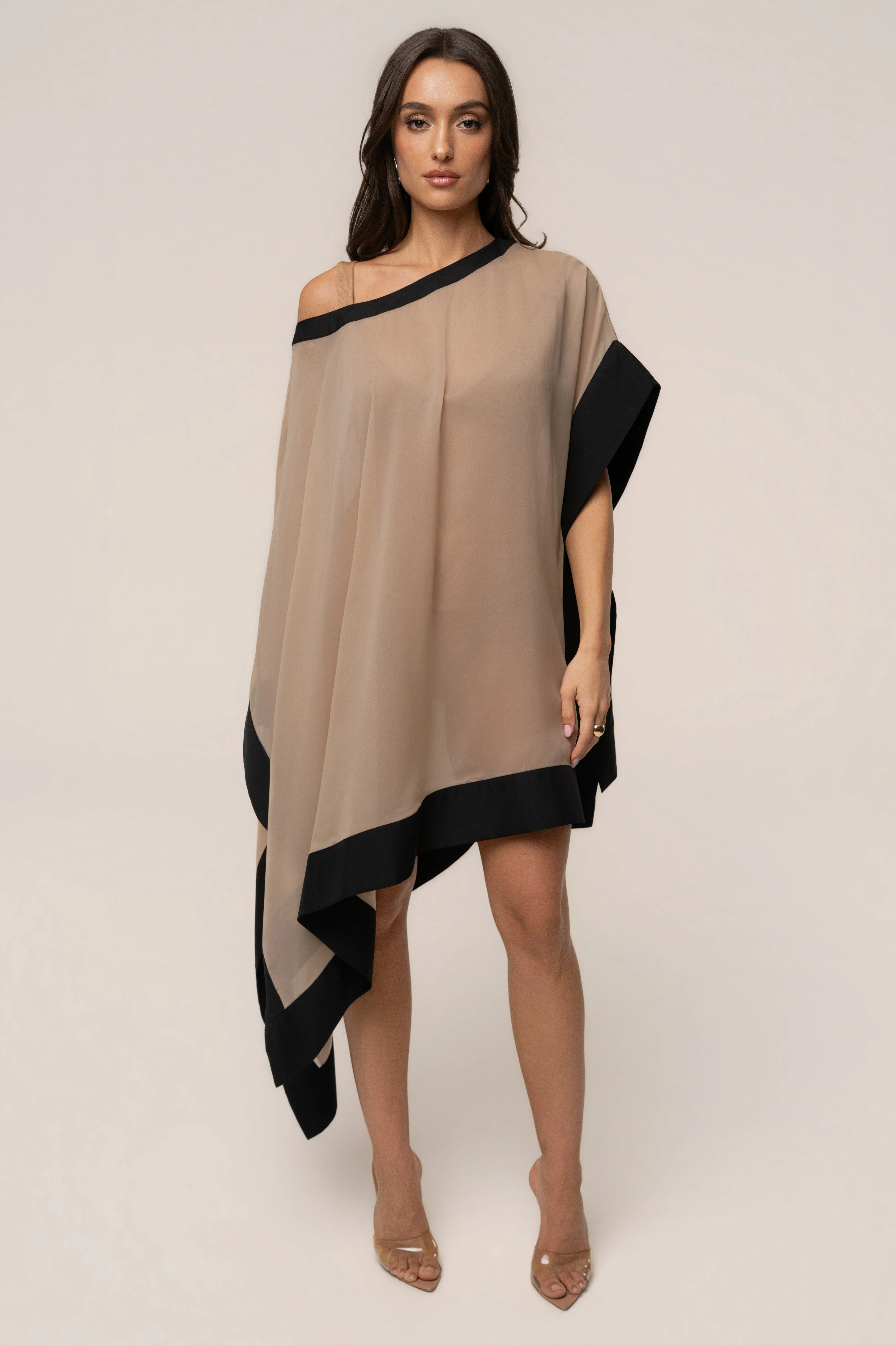 Beige Lysette Contrast Top sold by JLUXLABEL product image thumbnail 4