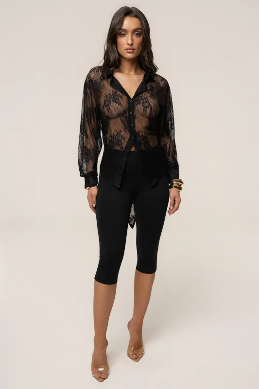 Black Essential Capri Legging made by JLUXLABEL