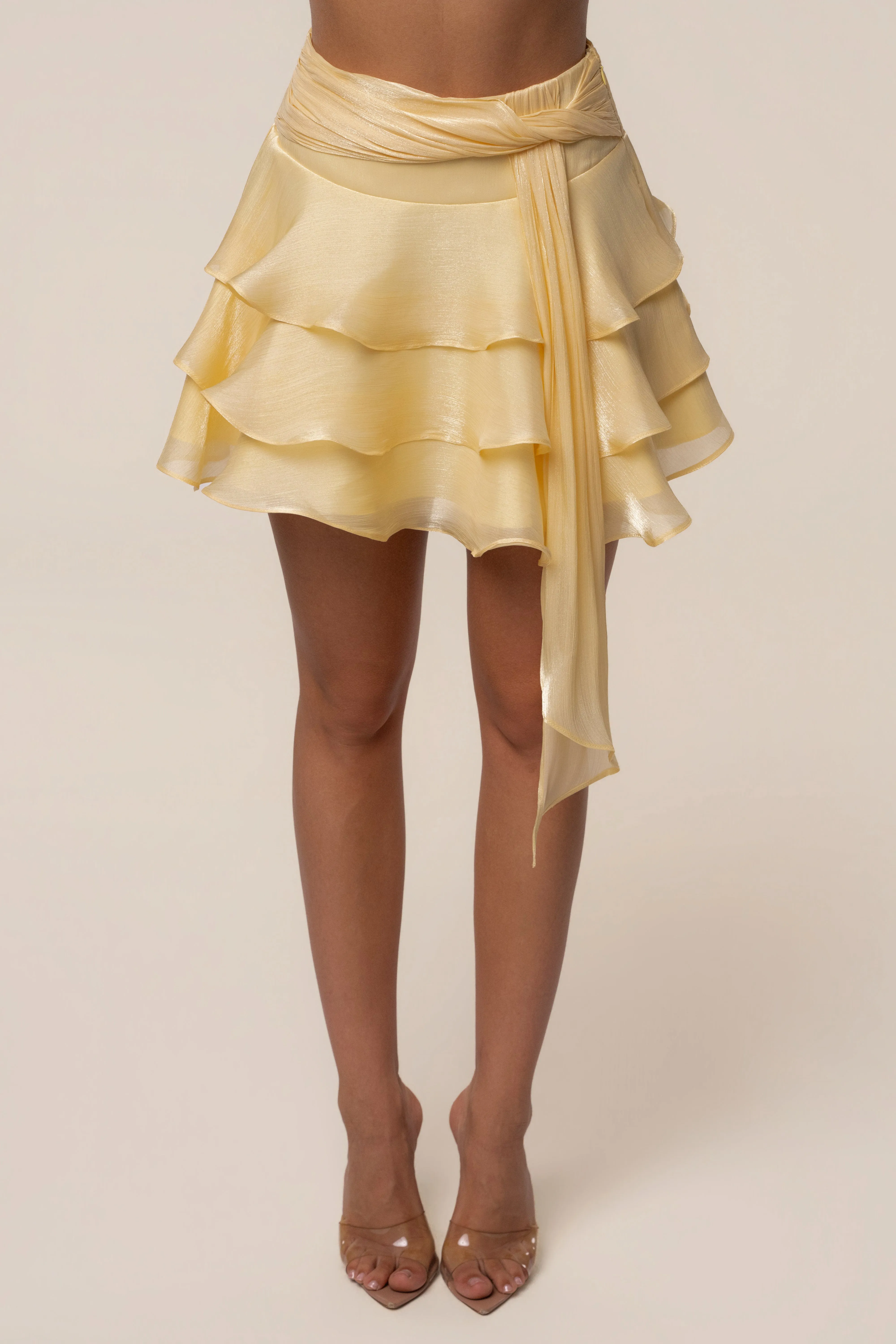 Yellow Sky Draped Skirt Set sold by JLUXLABEL product image thumbnail 5