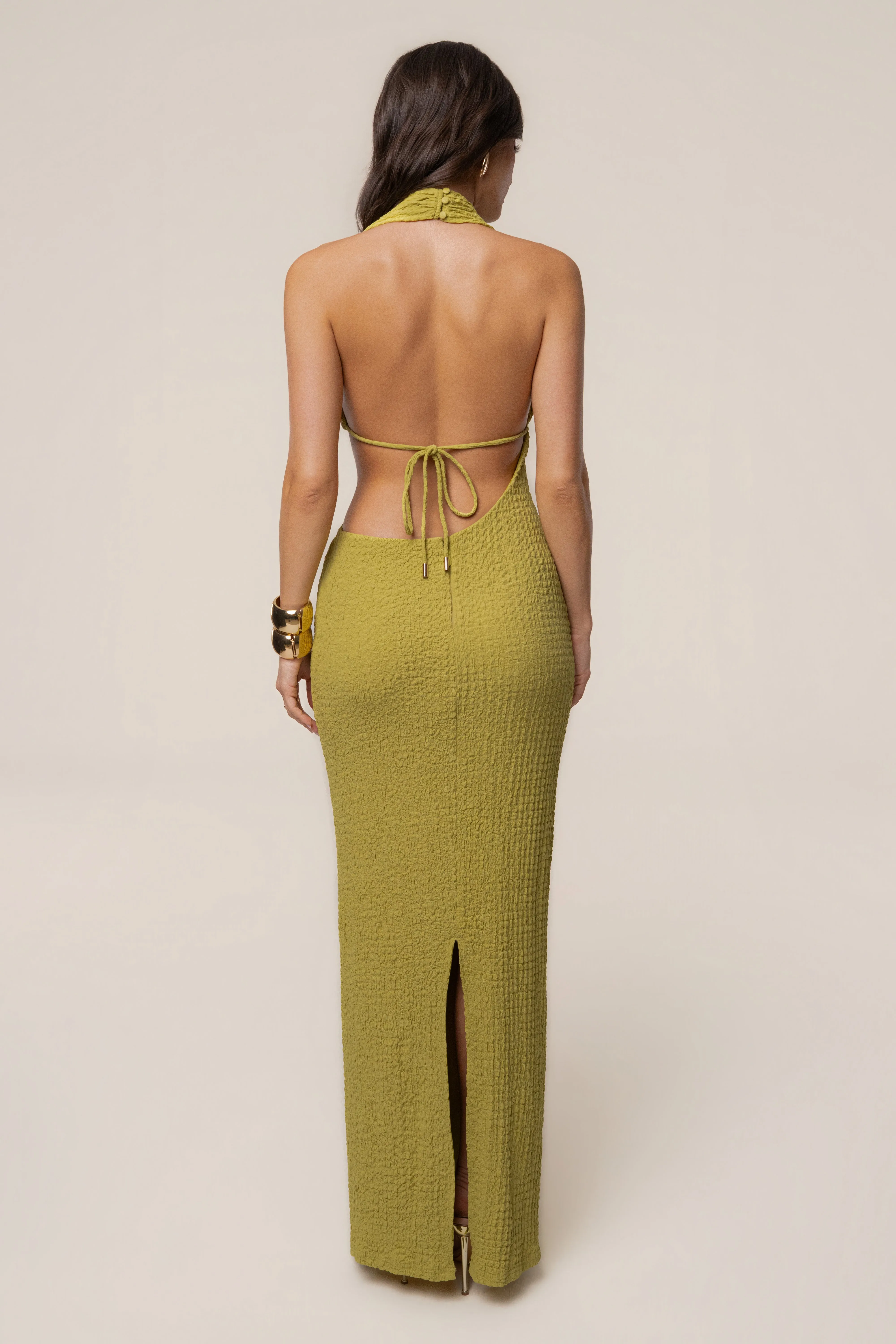 Lime Sculpted Ease Maxi Dress sold by JLUXLABEL product image thumbnail 2