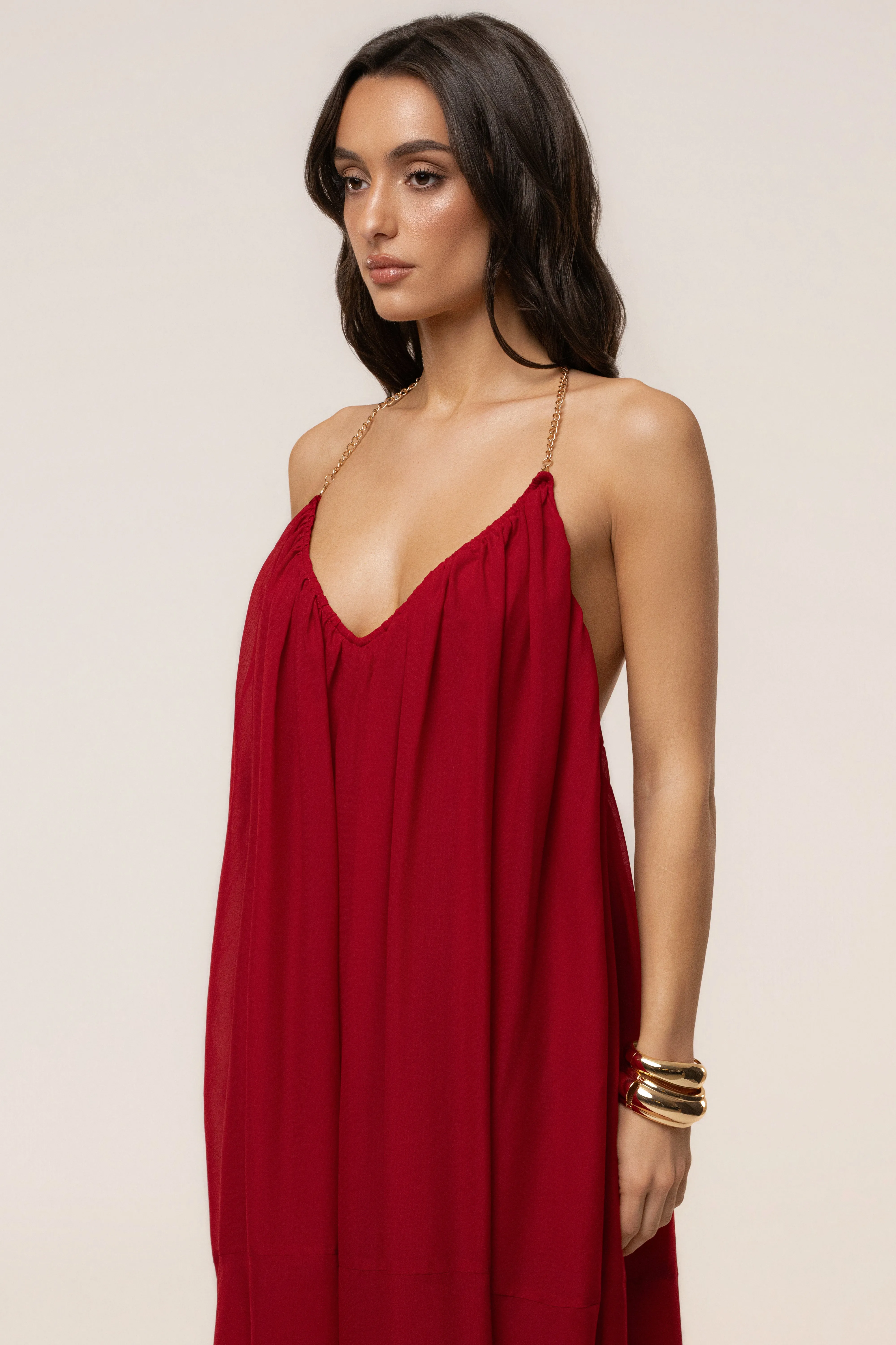 Red Hana Backless Maxi Dress sold by JLUXLABEL product image thumbnail 5