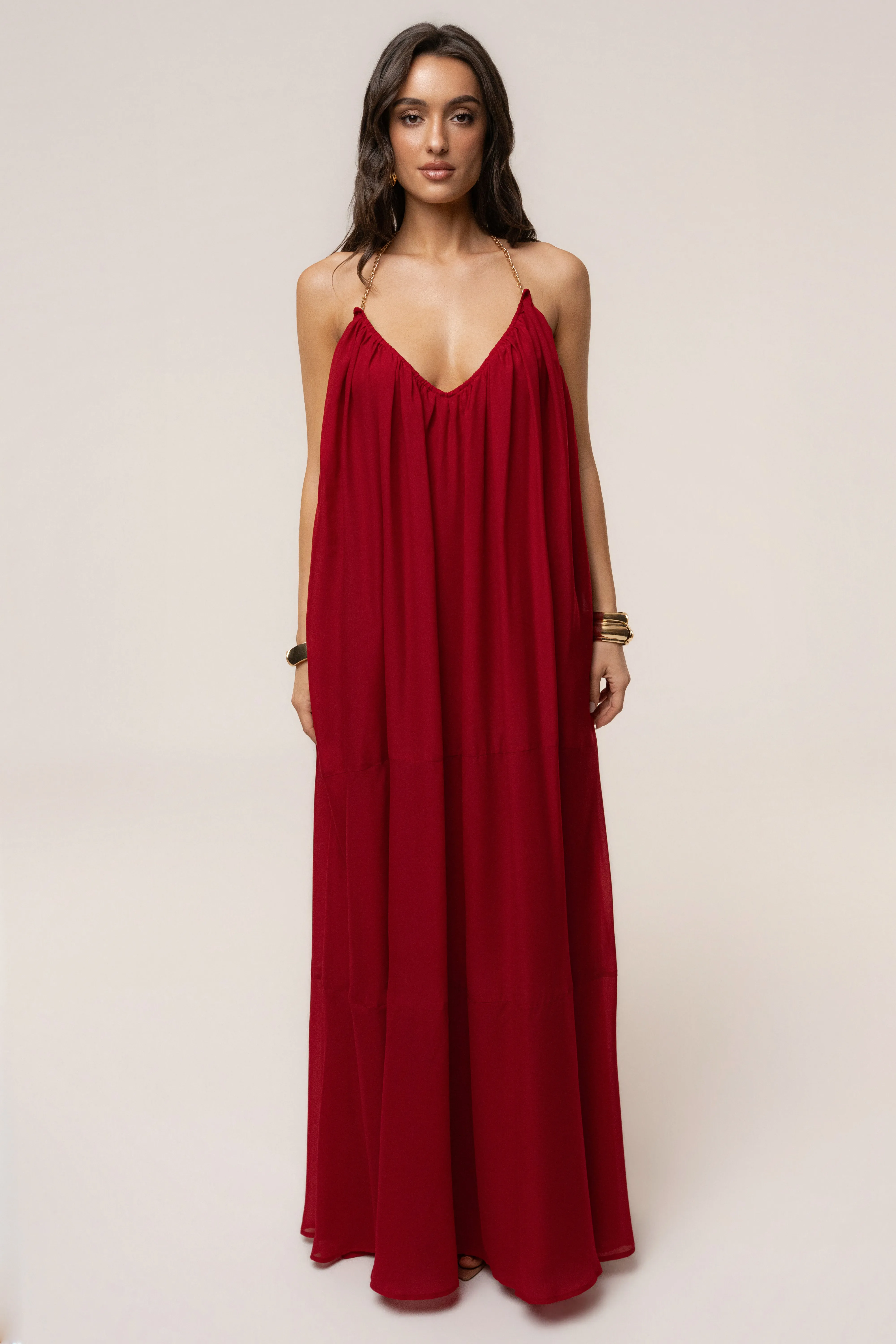 Red Hana Backless Maxi Dress sold by JLUXLABEL product image thumbnail 4
