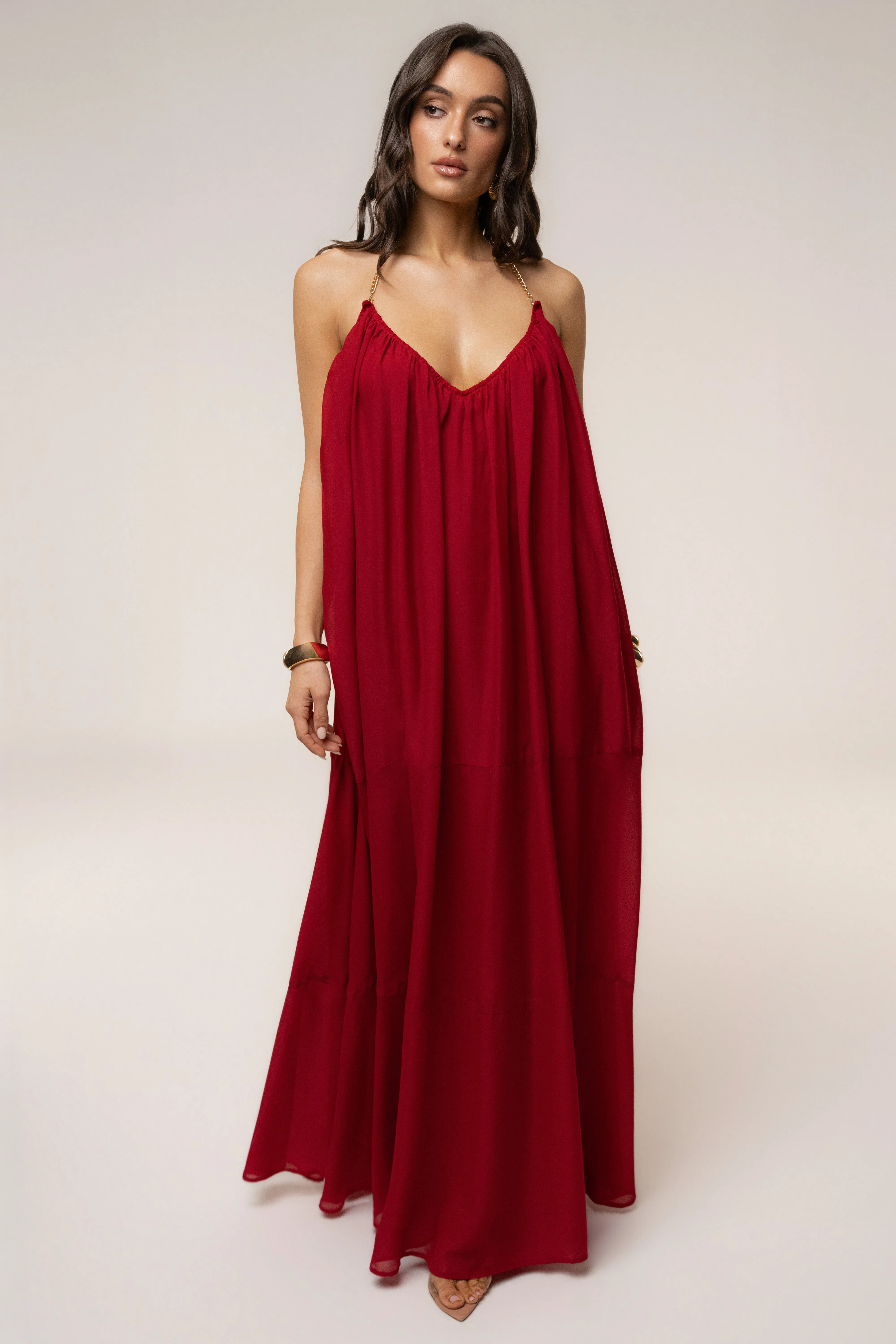 Red Hana Backless Maxi Dress sold by JLUXLABEL product image thumbnail 3