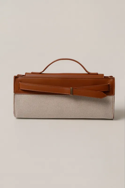 Ivory Windsor Canvas Handbag made by JLUXLABEL