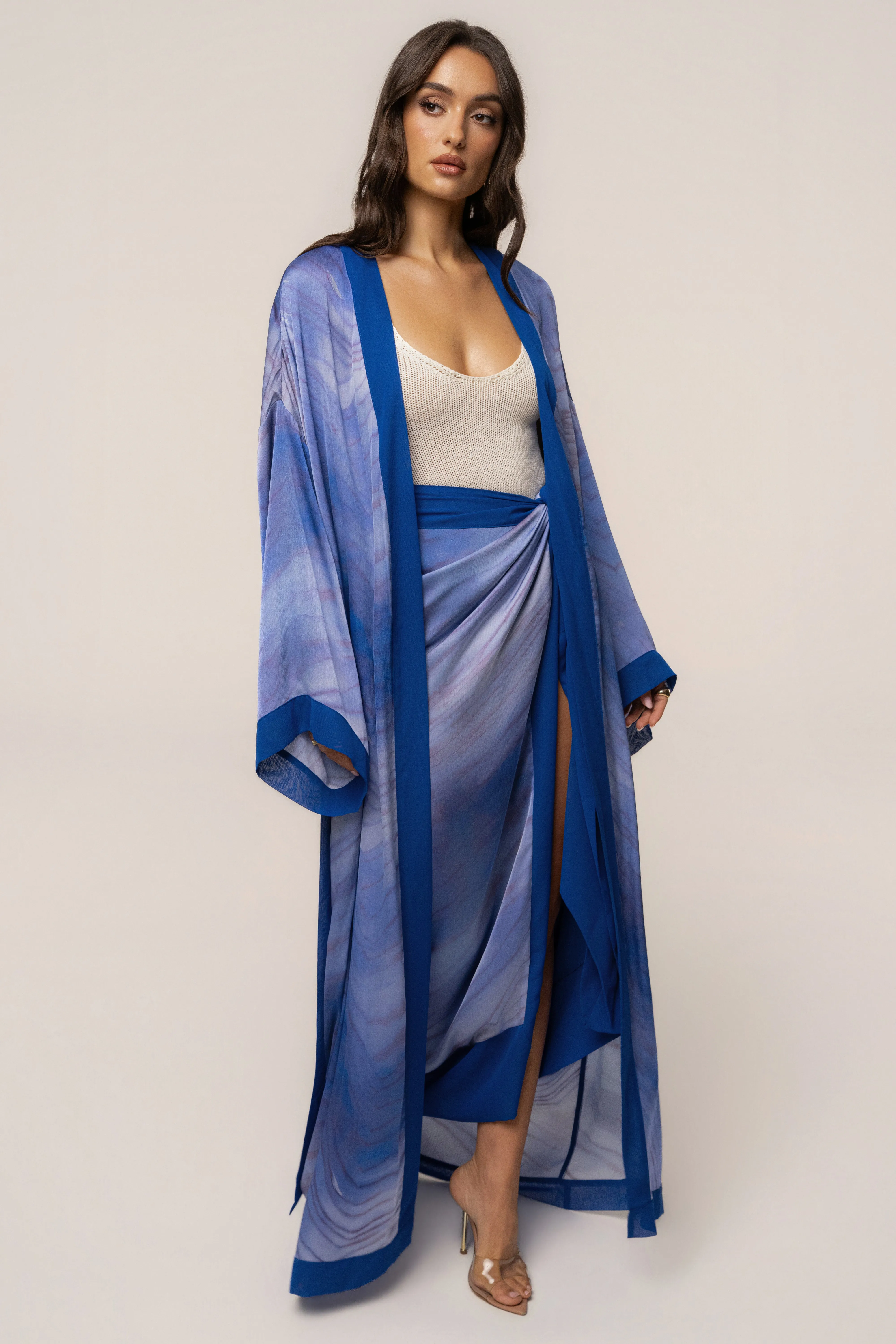 Blue Bahía Wrap Skirt sold by JLUXLABEL product image thumbnail 4
