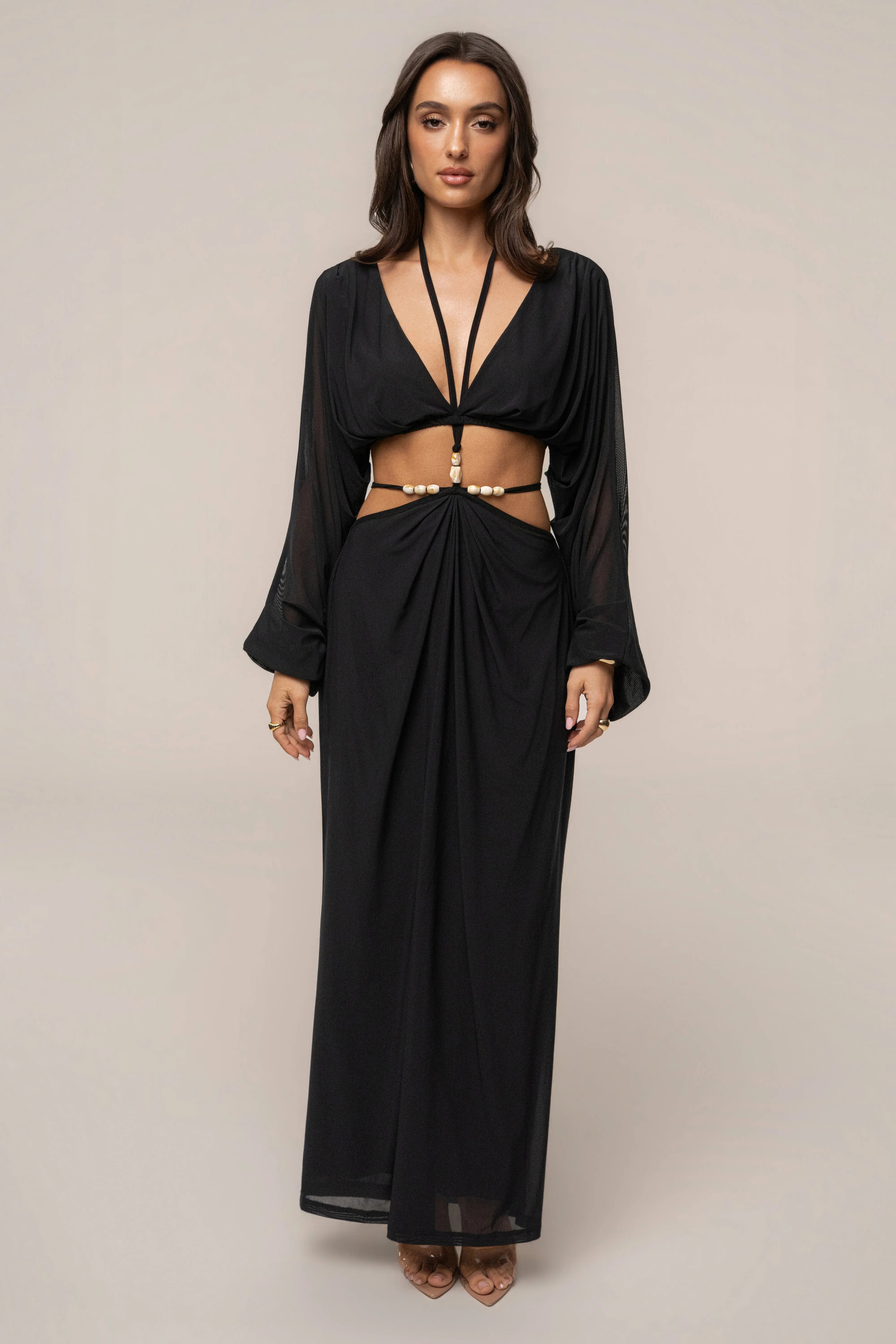 Black Selene Draped Top sold by JLUXLABEL product image thumbnail 5