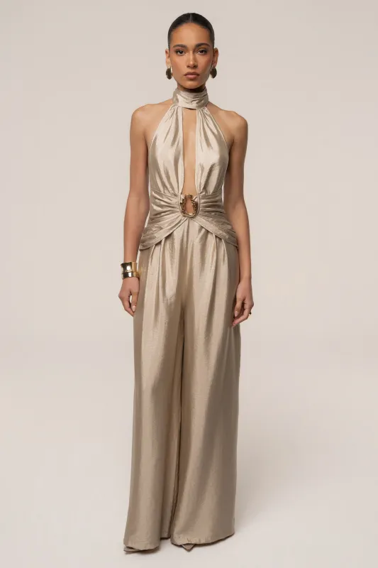 Gold Accent Jumpsuit made by JLUXLABEL