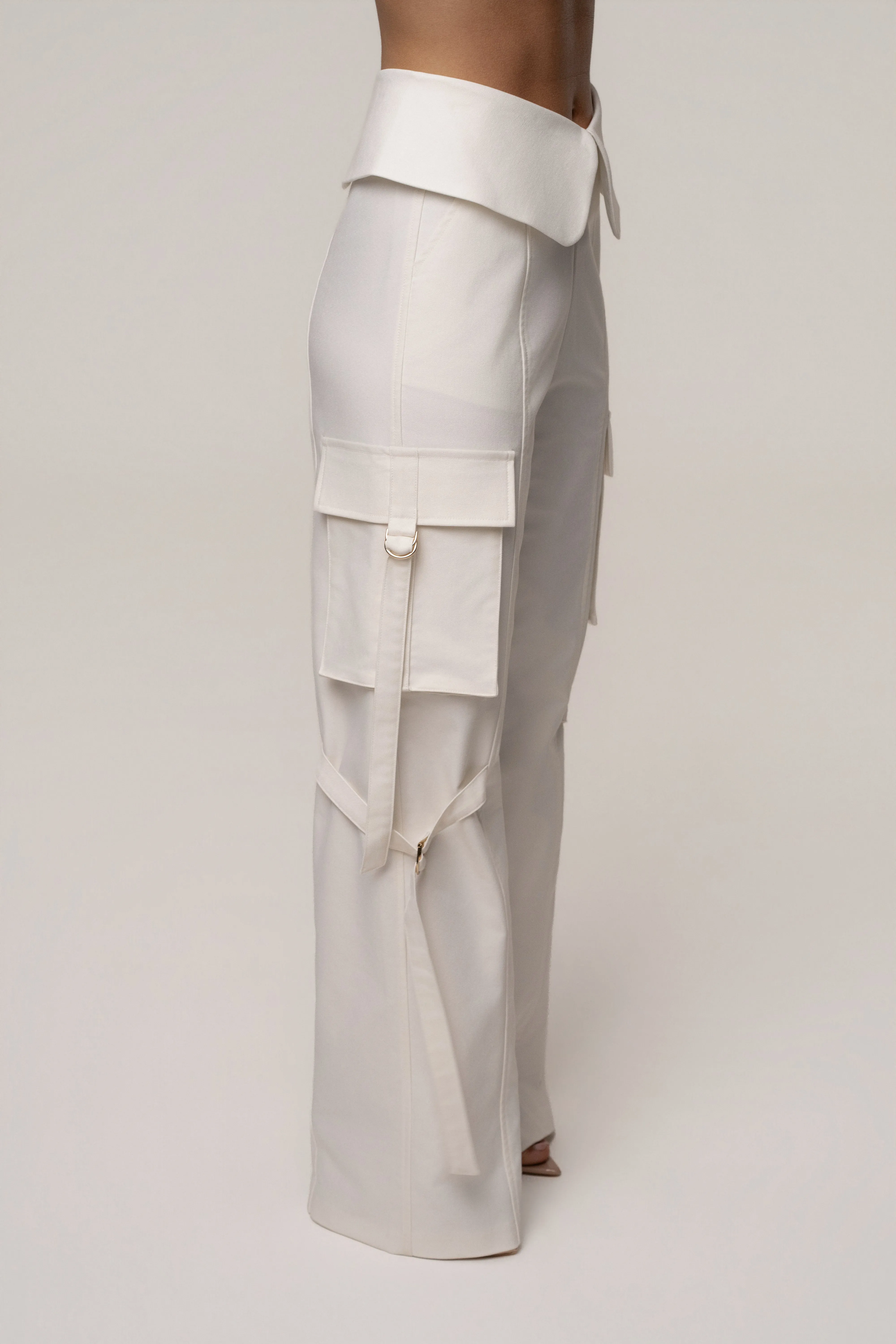 Cream Downtown Cargo Pant sold by JLUXLABEL product image thumbnail 5