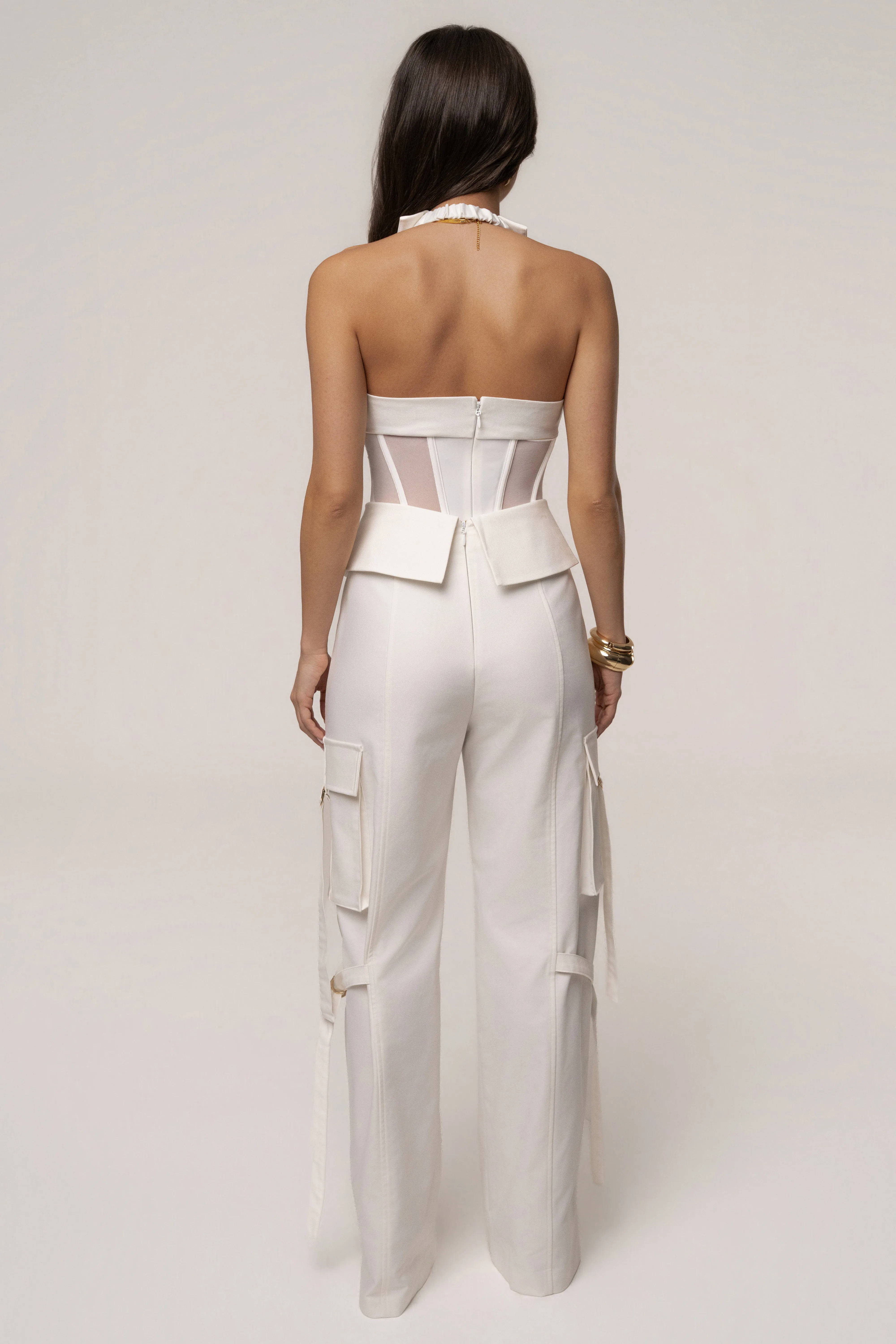 Cream Downtown Cargo Pant sold by JLUXLABEL product image thumbnail 3