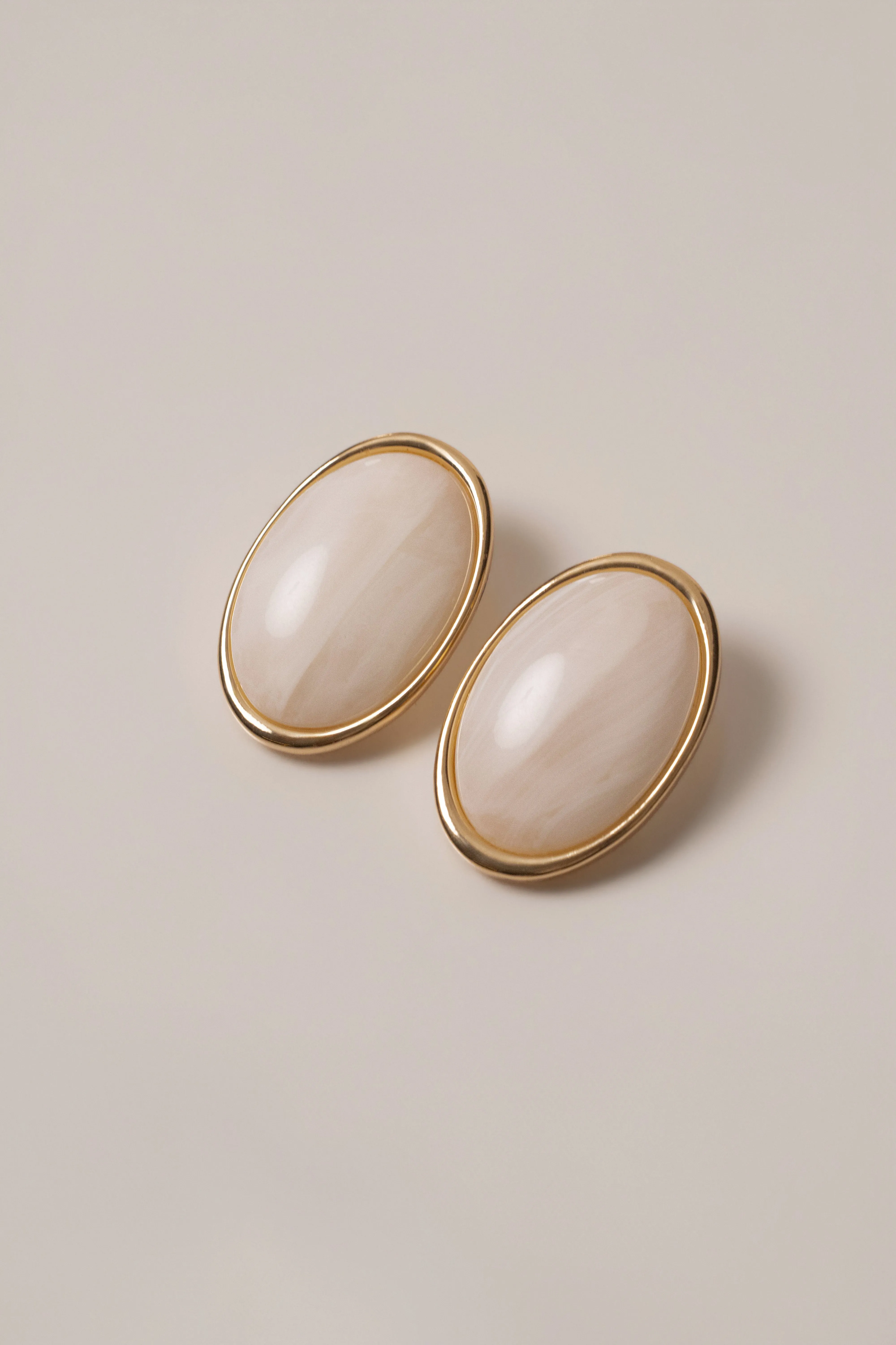 Ivory Alessia Oval Earrings sold by JLUXLABEL product image thumbnail 3