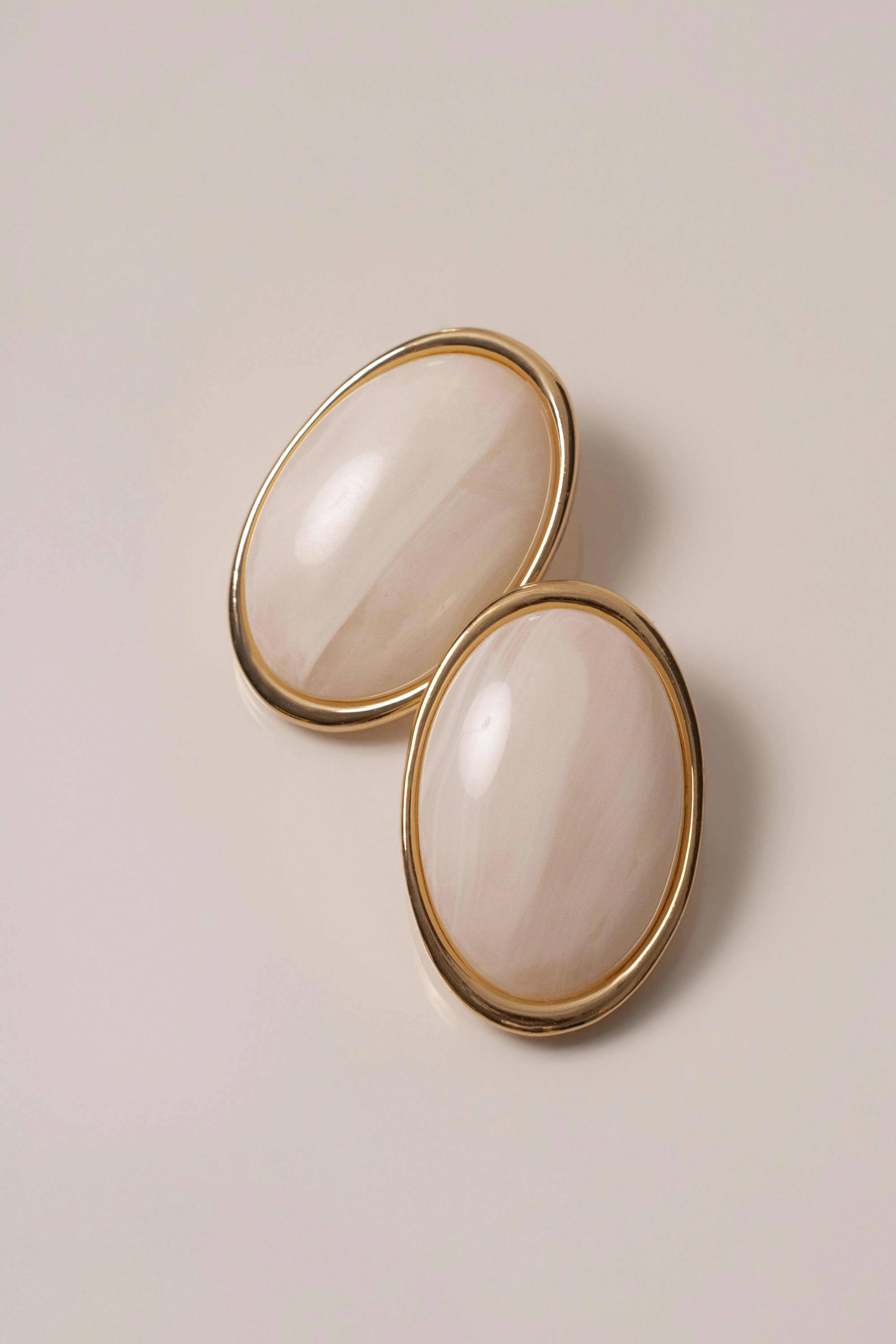 Ivory Alessia Oval Earrings sold by JLUXLABEL product image thumbnail 5