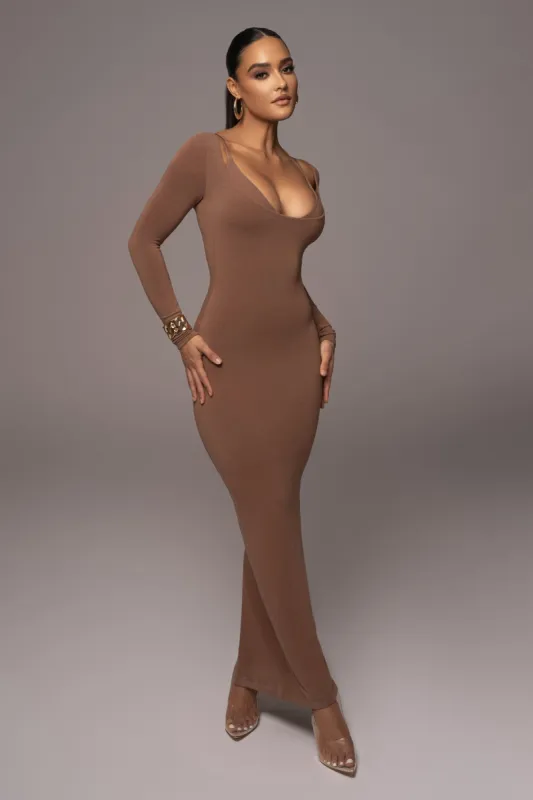 Pecan Made You Look Maxi Dress sold by JLUXLABEL