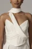 Ivory Coastal Bliss Linen Bustier sold by JLUXLABEL