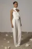 Ivory Coastal Bliss Linen Bustier sold by JLUXLABEL