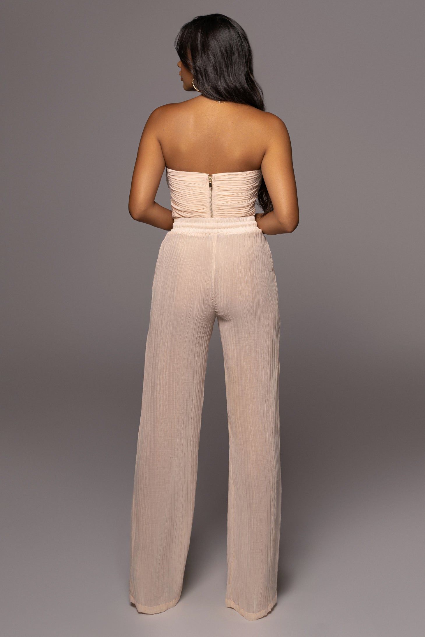 Champagne Jaziel Pleated Pants sold by JLUXLABEL product image thumbnail 14