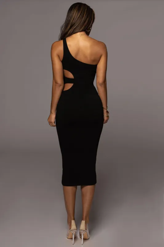 Noir Zuzanna Cutout Dress sold by JLUXLABEL