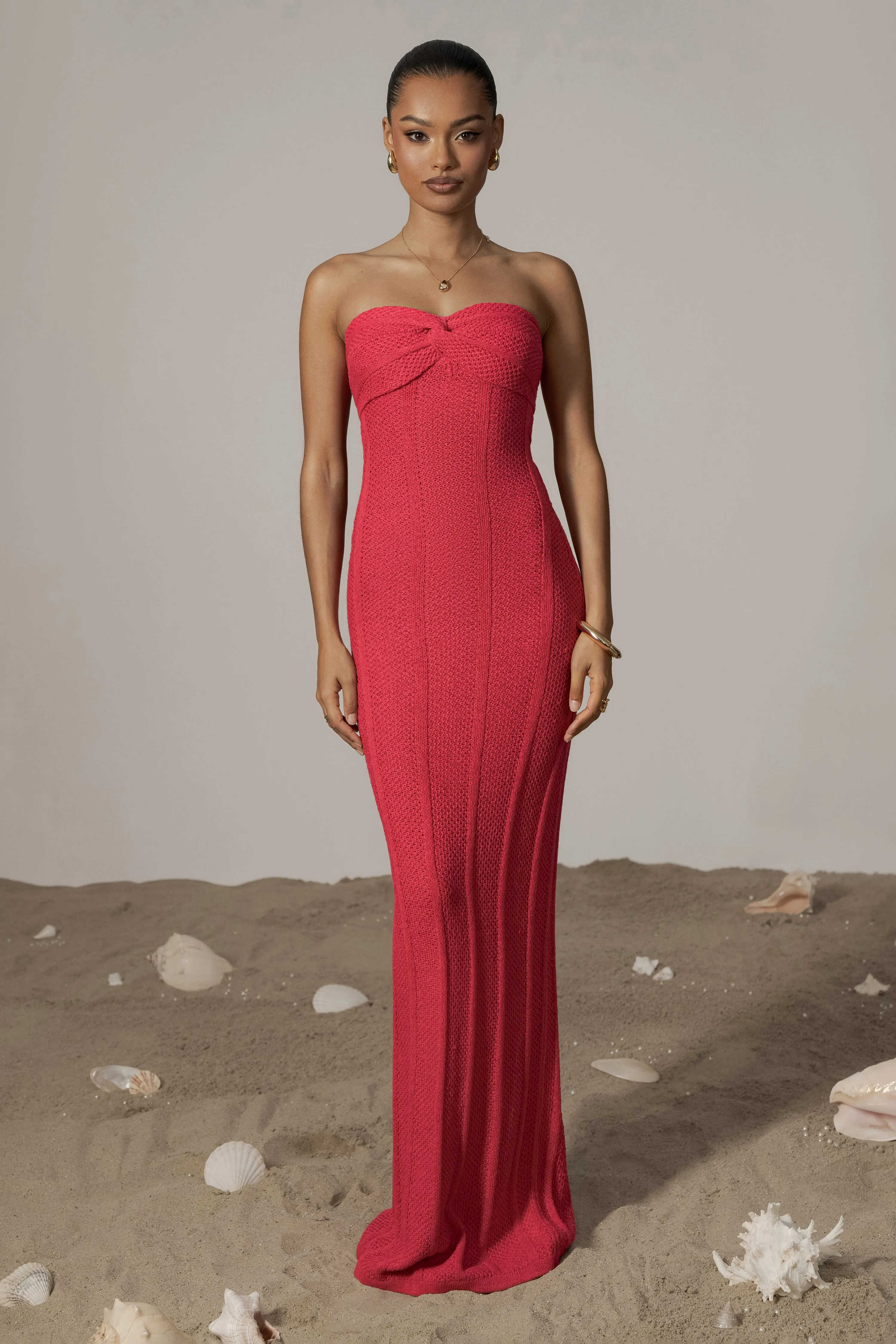 Fuchsia Blanca Strapless Maxi Dress sold by JLUXLABEL product image thumbnail 4