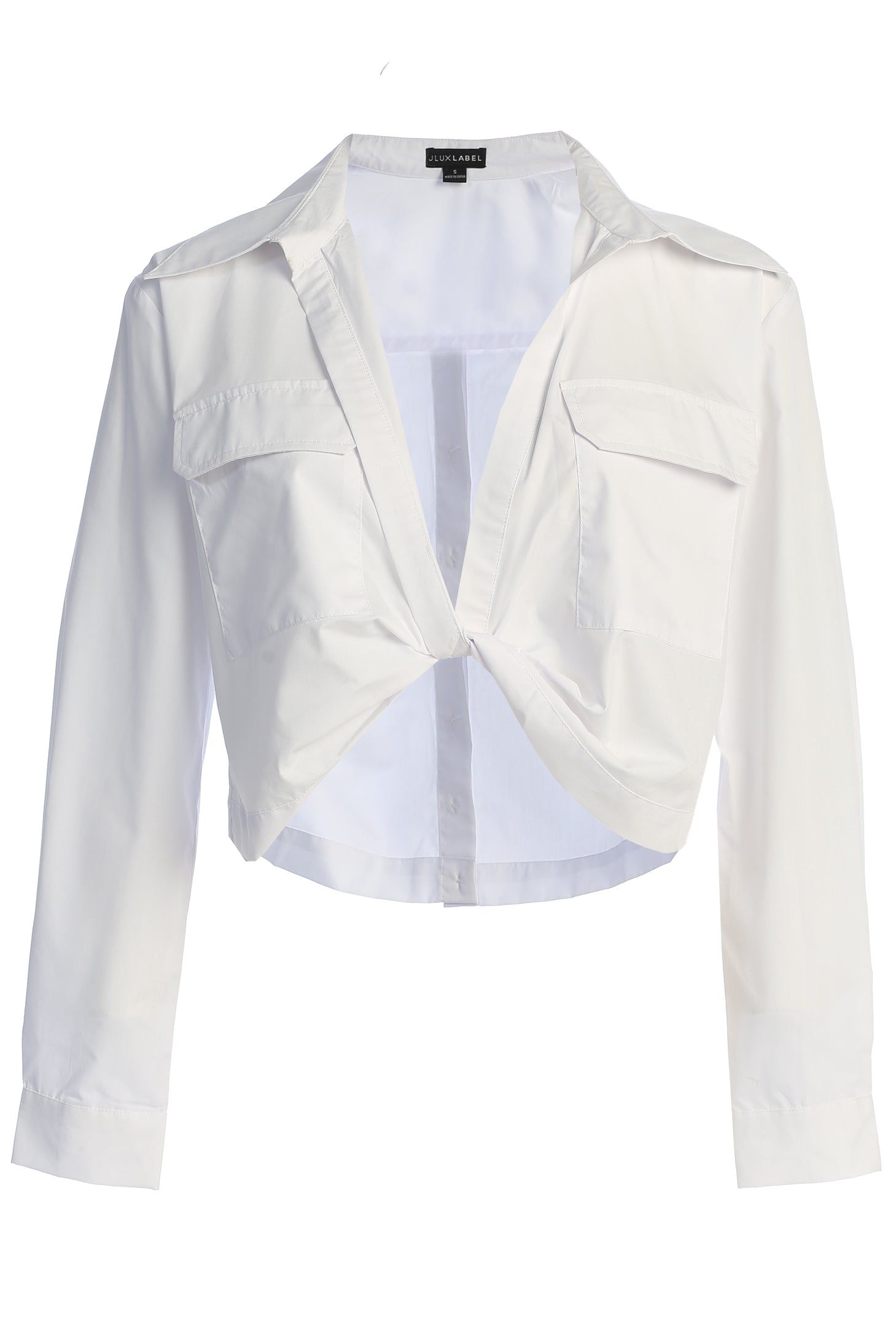 White Castella Twist Front Top sold by JLUXLABEL product image thumbnail 3