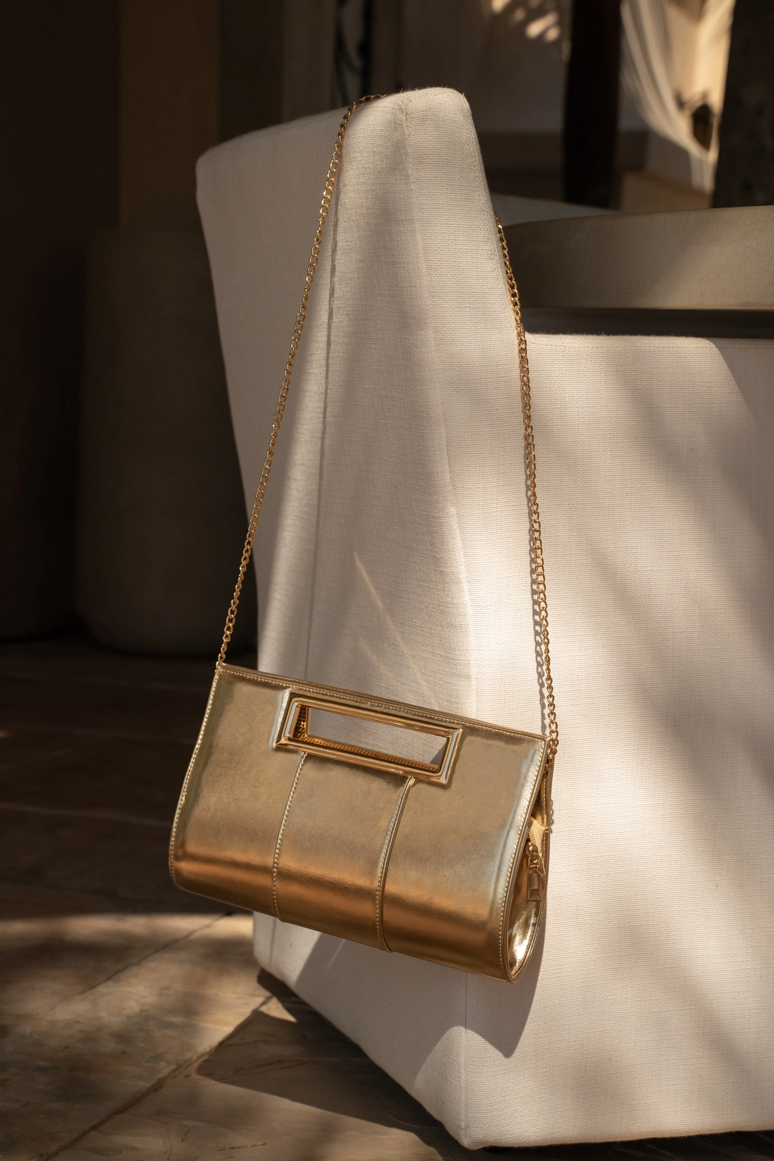 Gold It Girl Handbag sold by JLUXLABEL