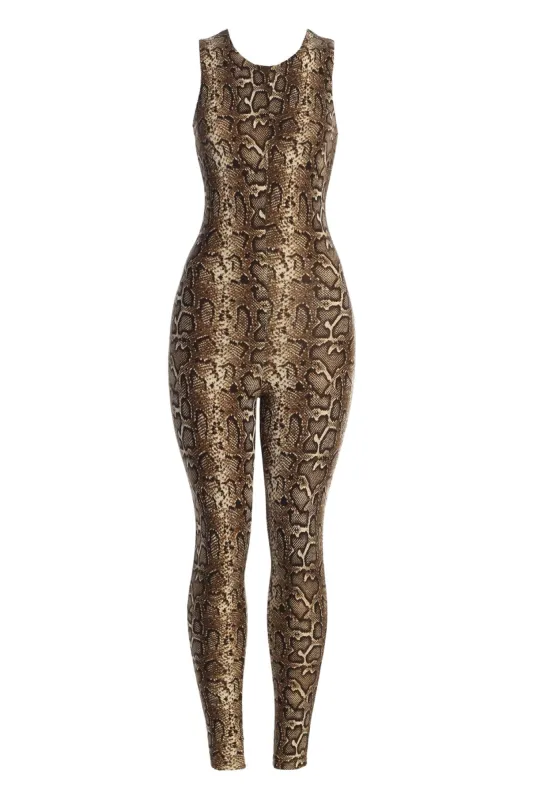 Snakeskin Mystic Jungle Jumpsuit sold by JLUXLABEL