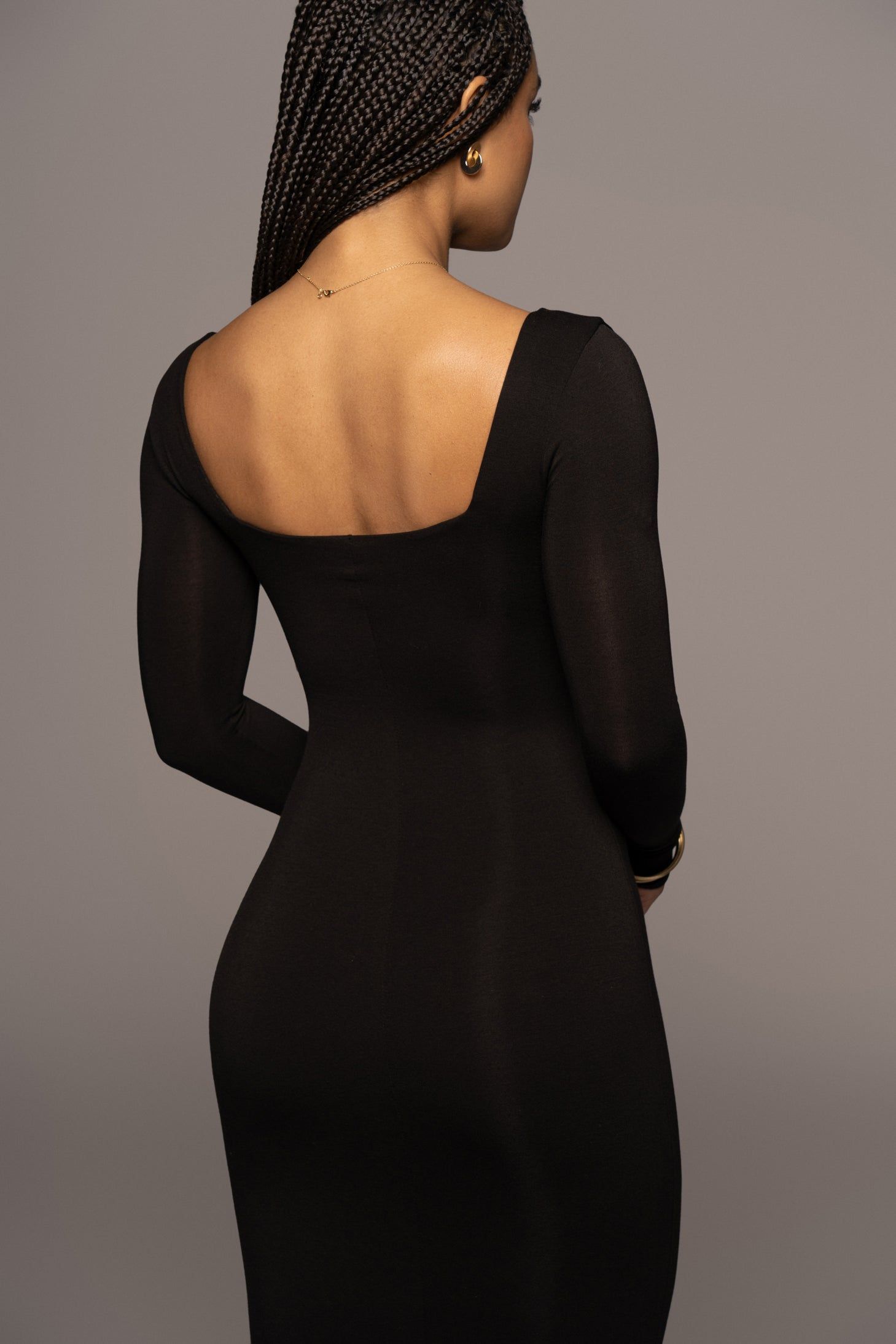 Black Madelyn Midi Dress sold by JLUXLABEL product image thumbnail 8