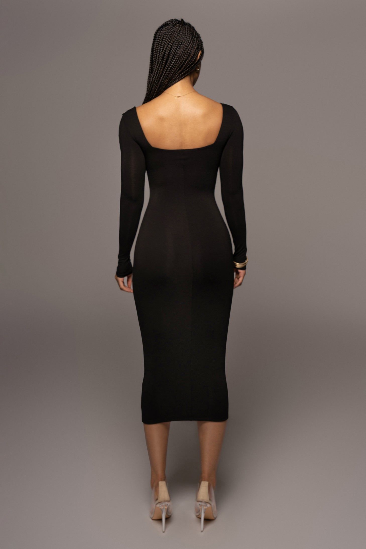 Black Madelyn Midi Dress sold by JLUXLABEL product image thumbnail 7