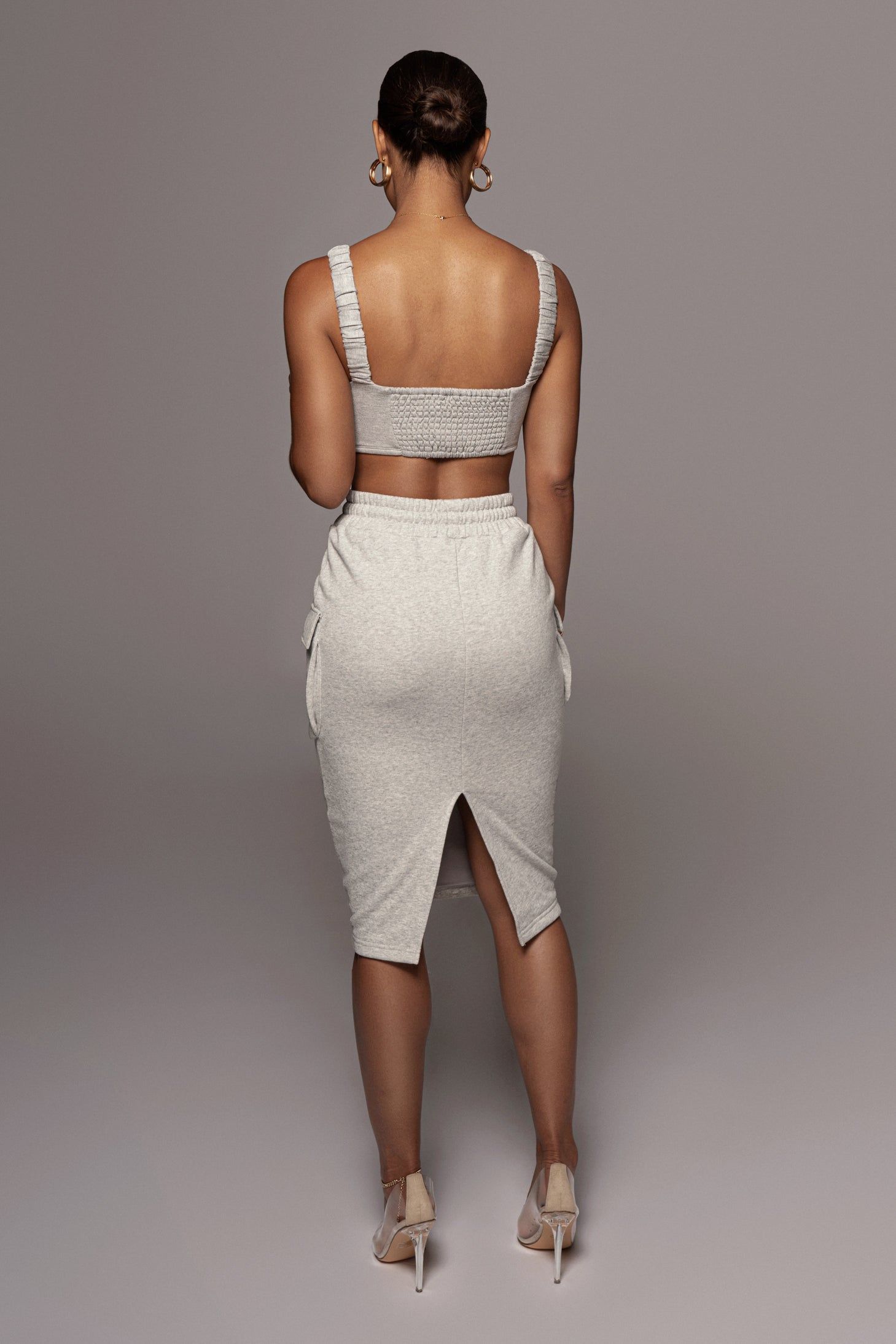 Grey Kiley Crop Top sold by JLUXLABEL product image thumbnail 6